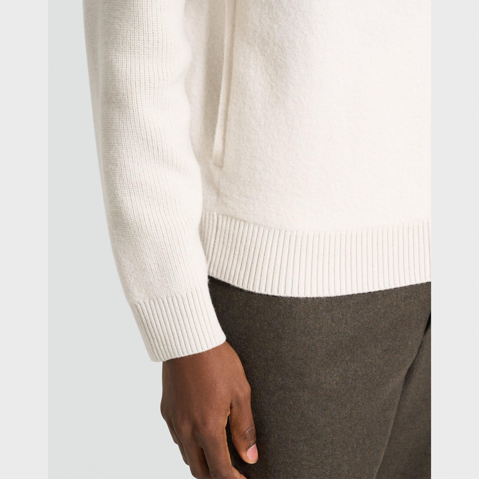 Turtleneck Cardigan in Boiled Wool