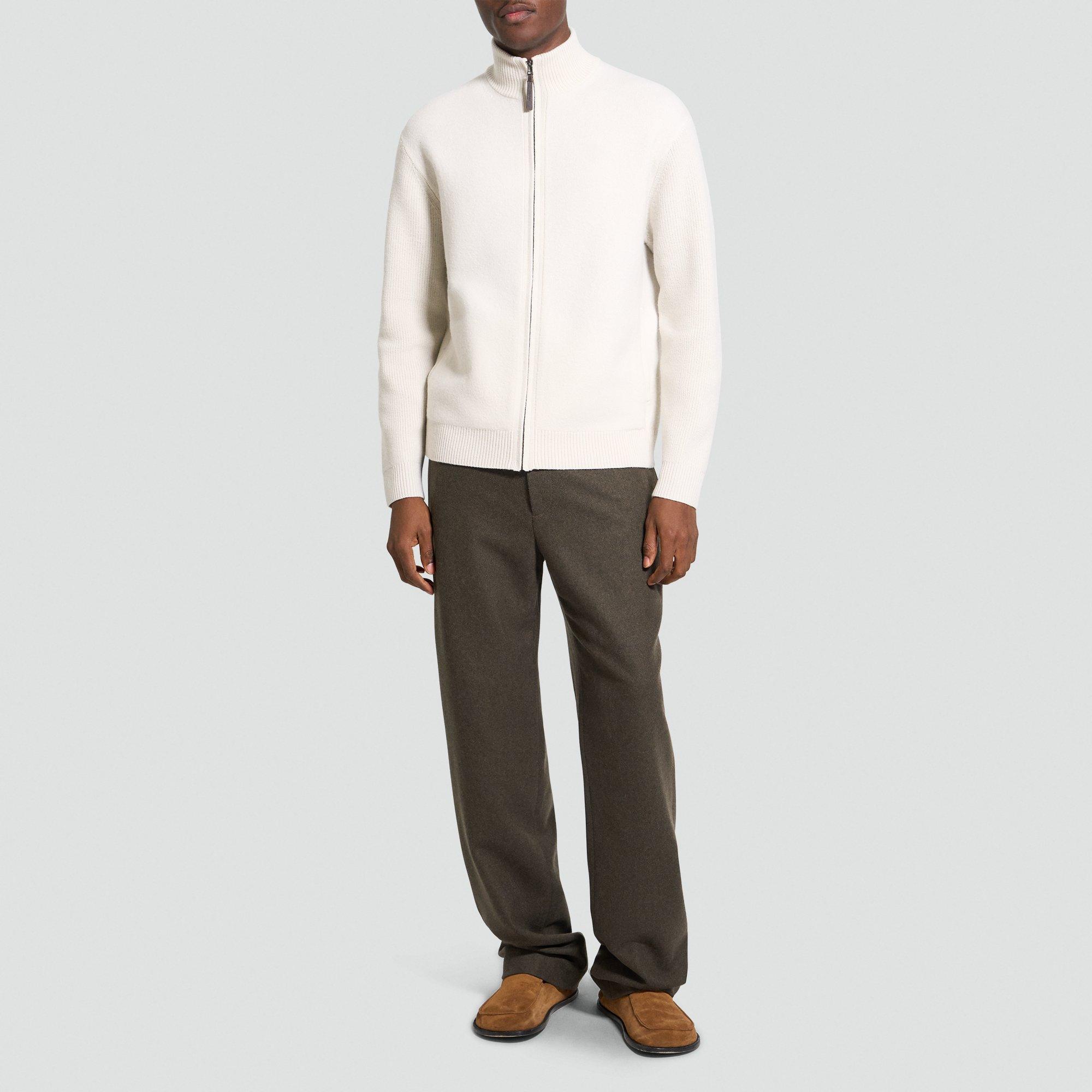 Turtleneck Cardigan in Boiled Wool