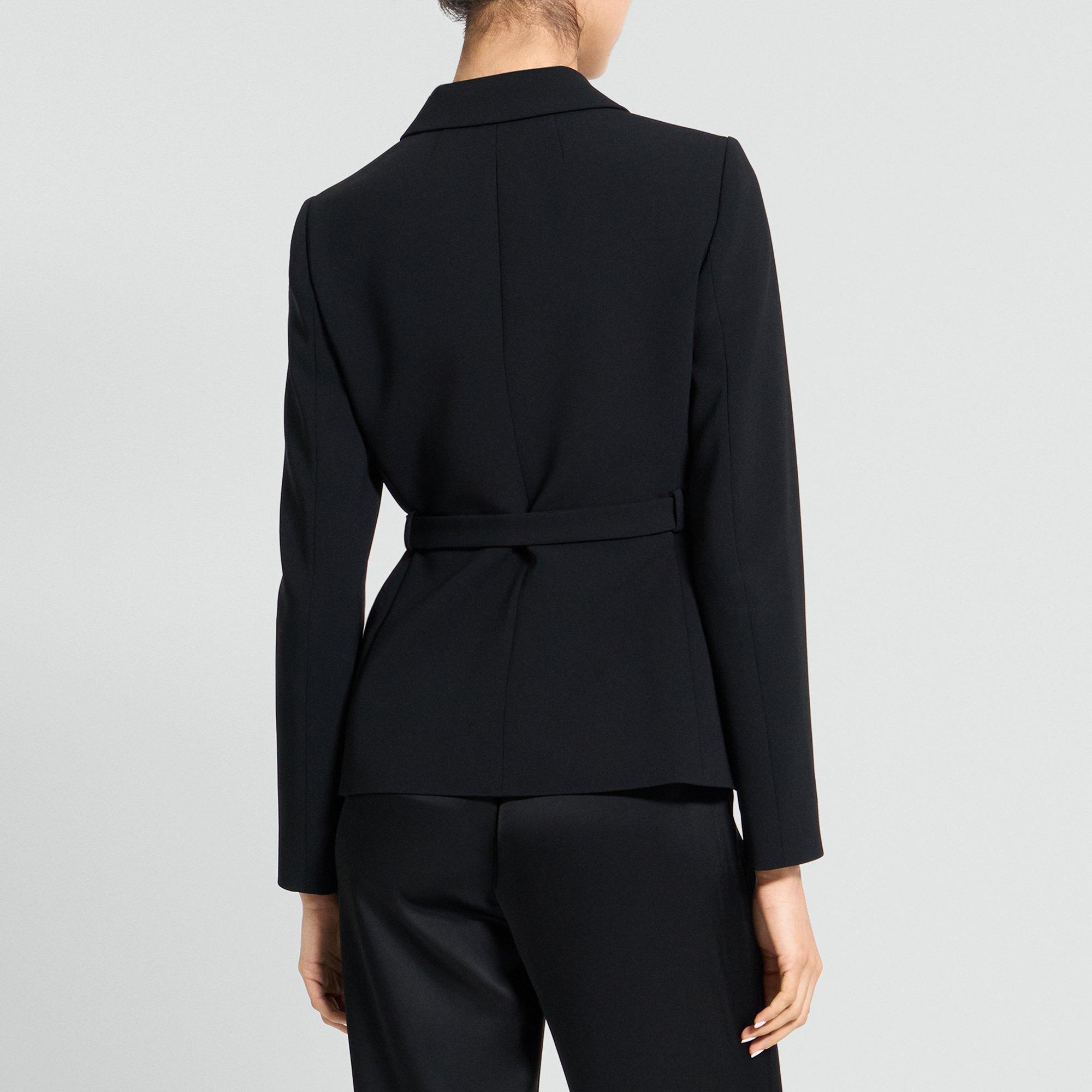 Tie-Waist Jacket in Admiral Crepe