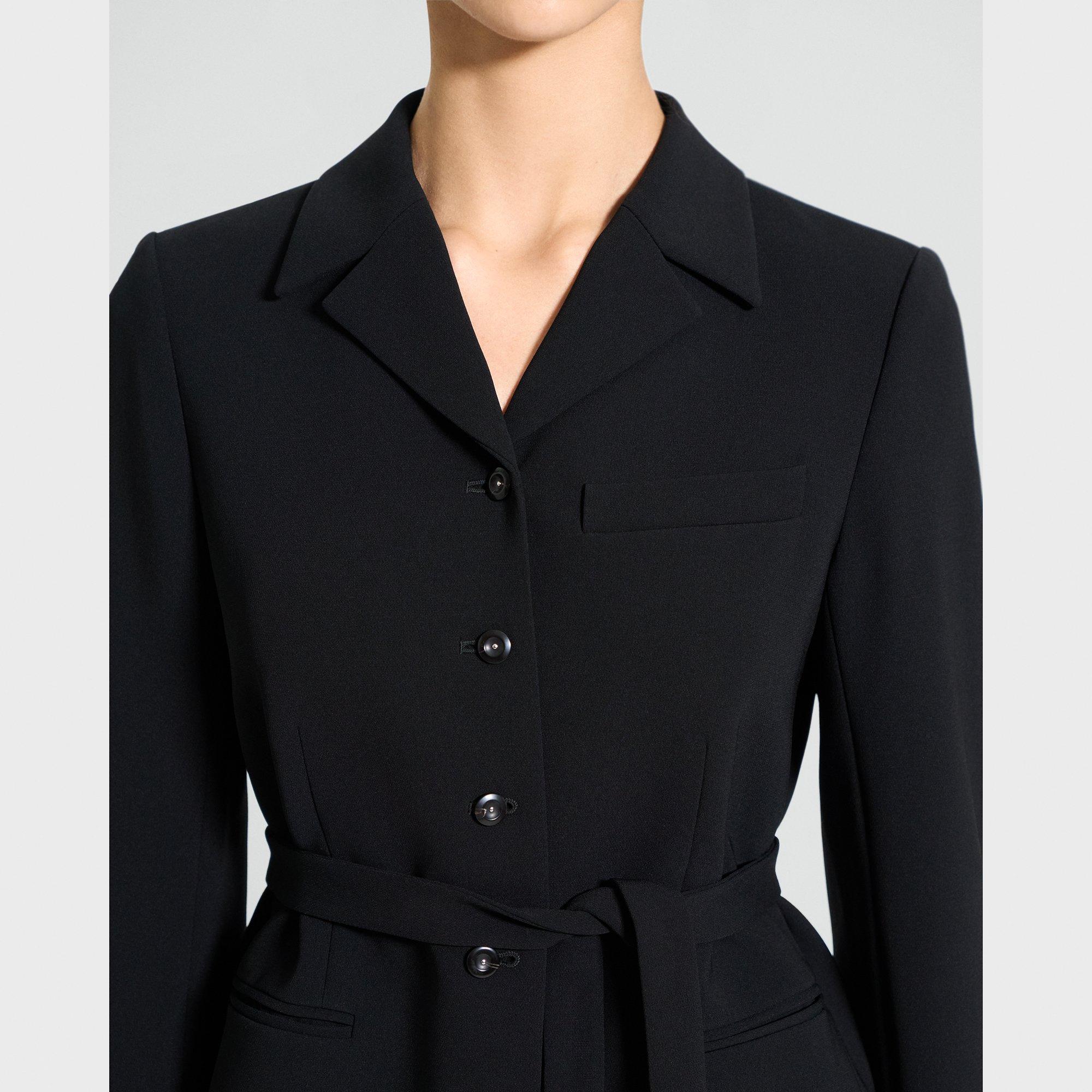 Tie-Waist Jacket in Admiral Crepe