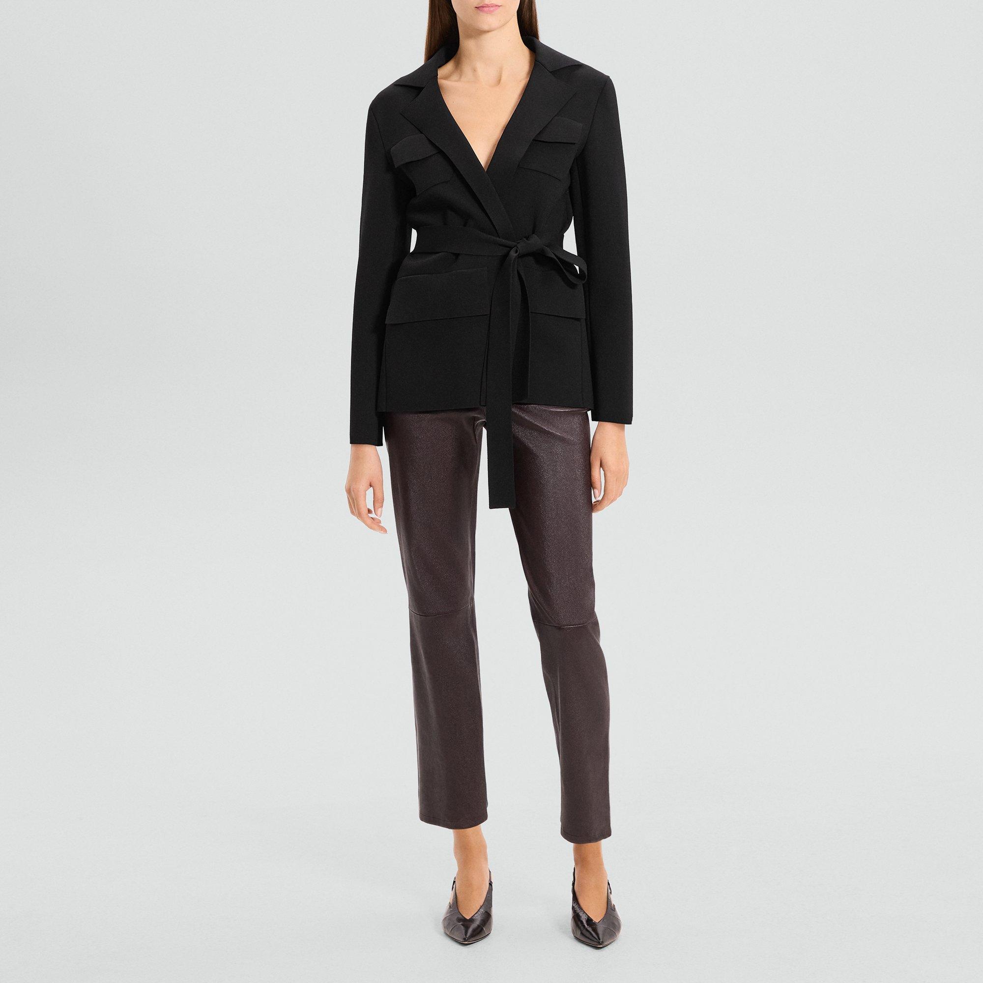 Relaxed Blazer in Crepe Knit