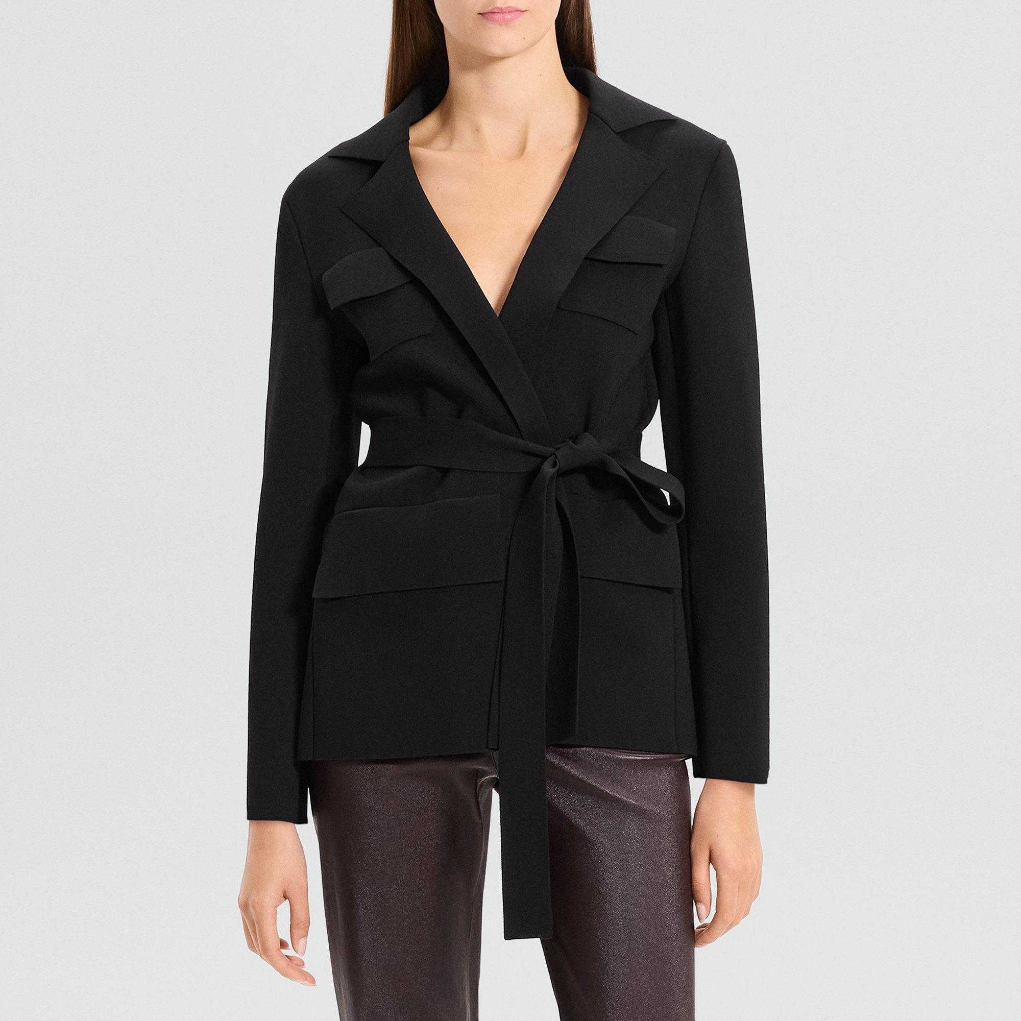 Relaxed Blazer in Crepe Knit