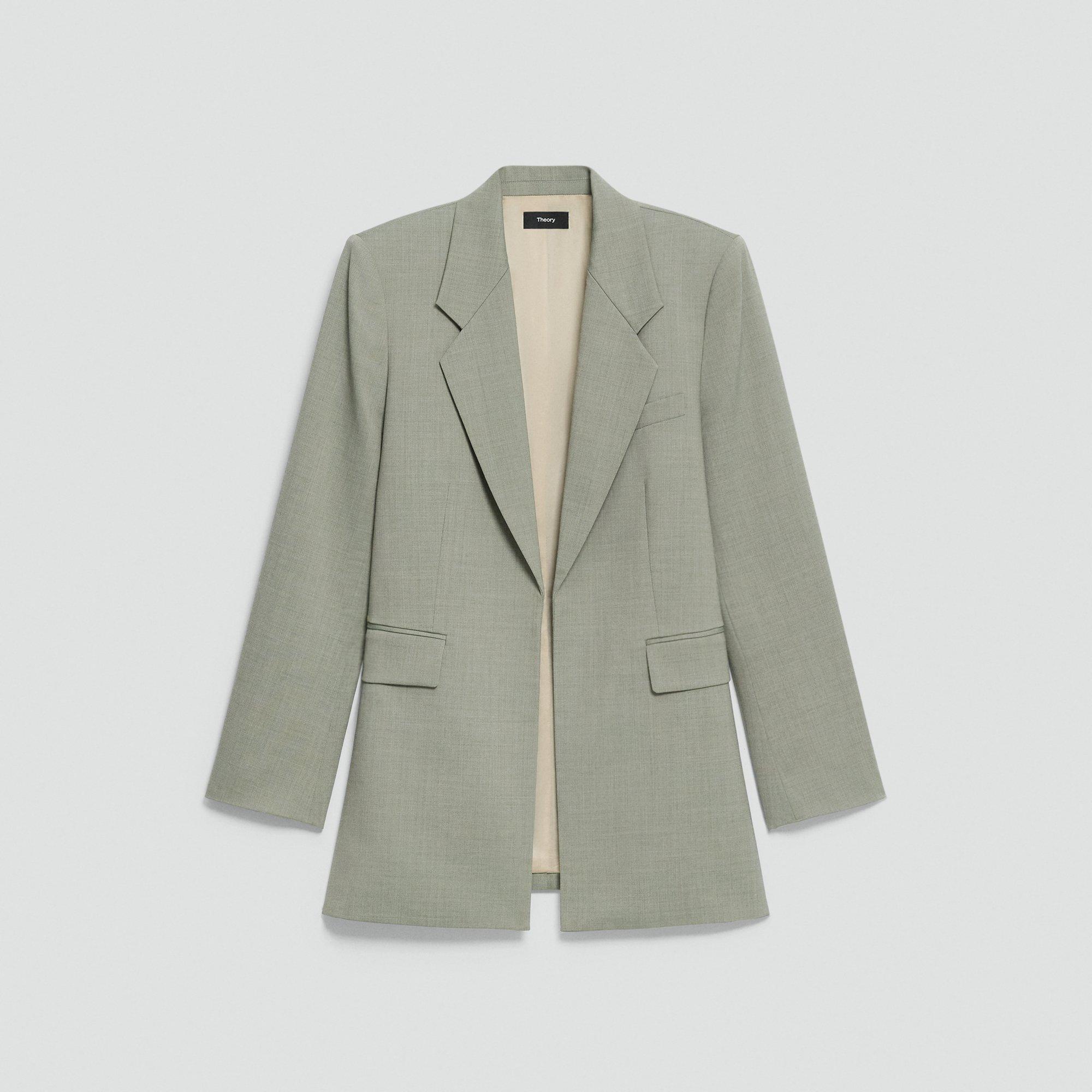 Vented Blazer in Stretch Wool