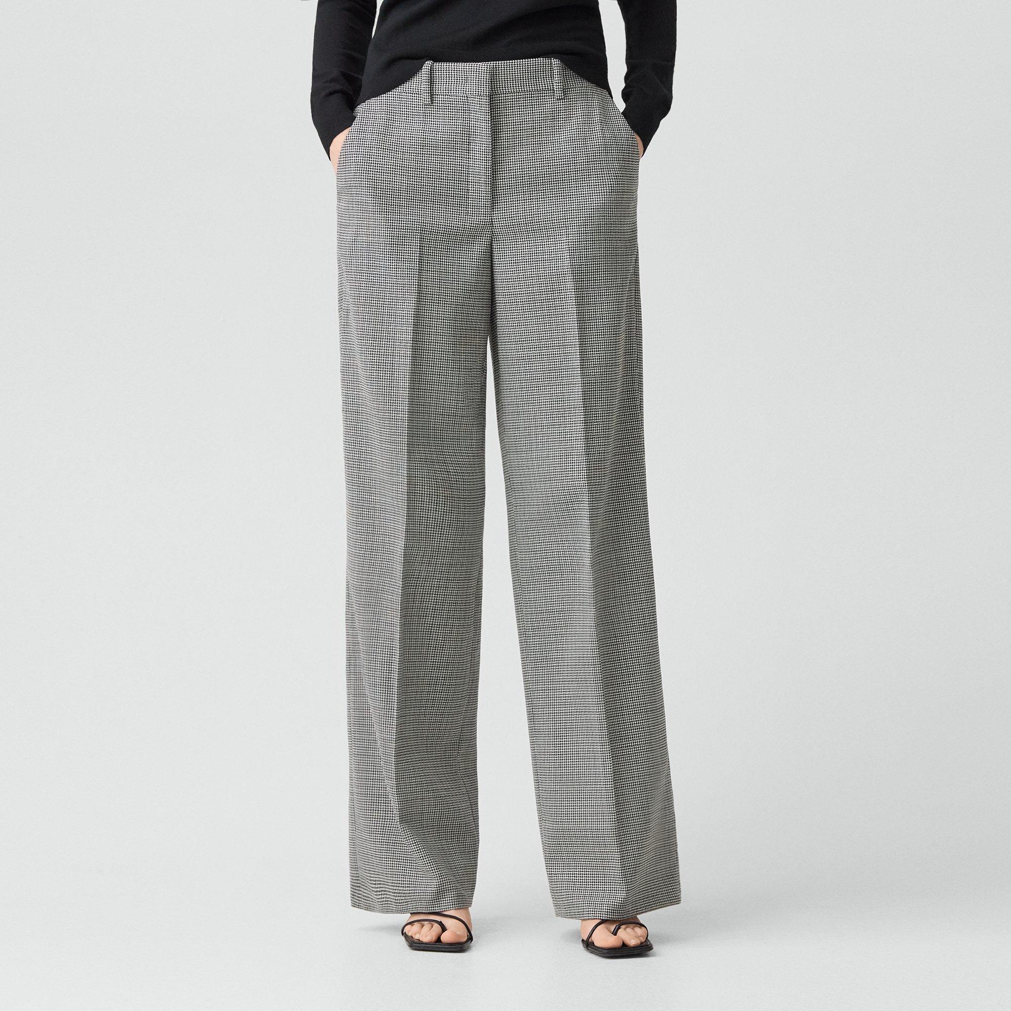 Relaxed Straight Pant in Wool-Blend Twist
