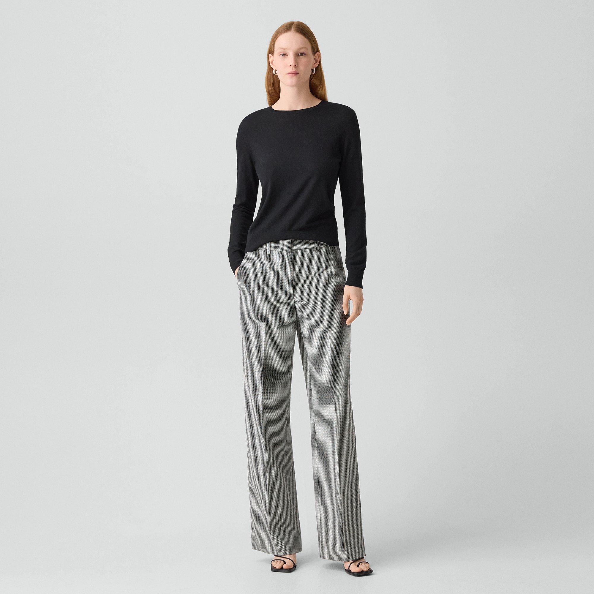 Relaxed Straight Pant in Wool-Blend Twist
