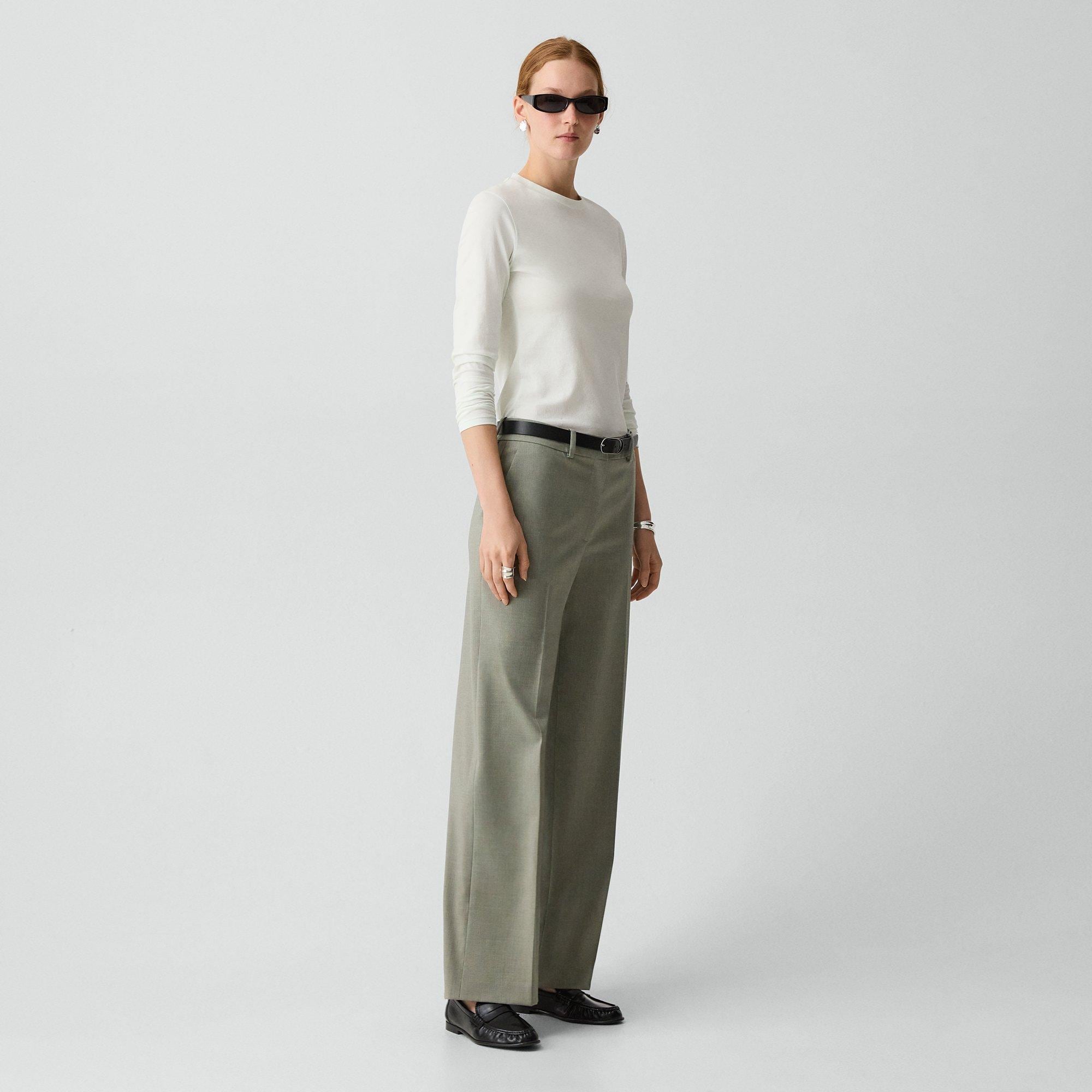 Classic Straight Pant in Wool Gabardine