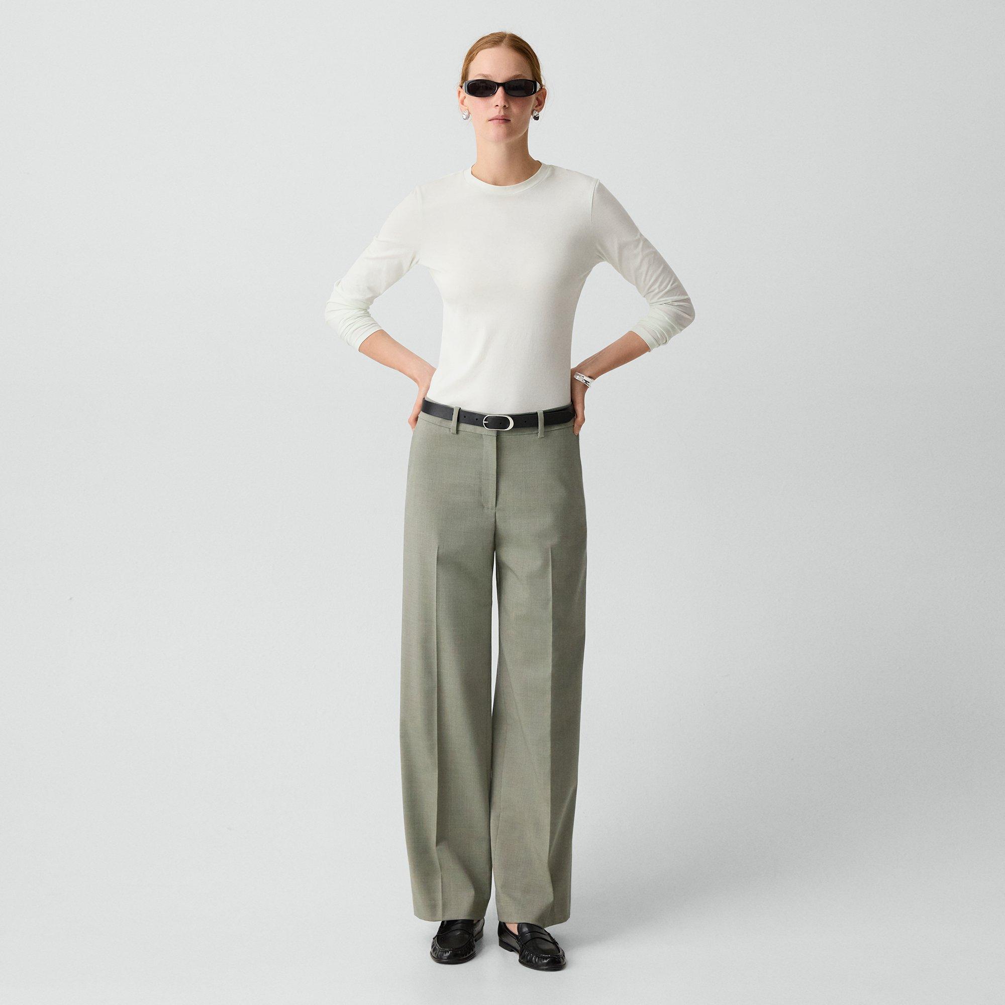 Classic Straight Pant in Wool Gabardine