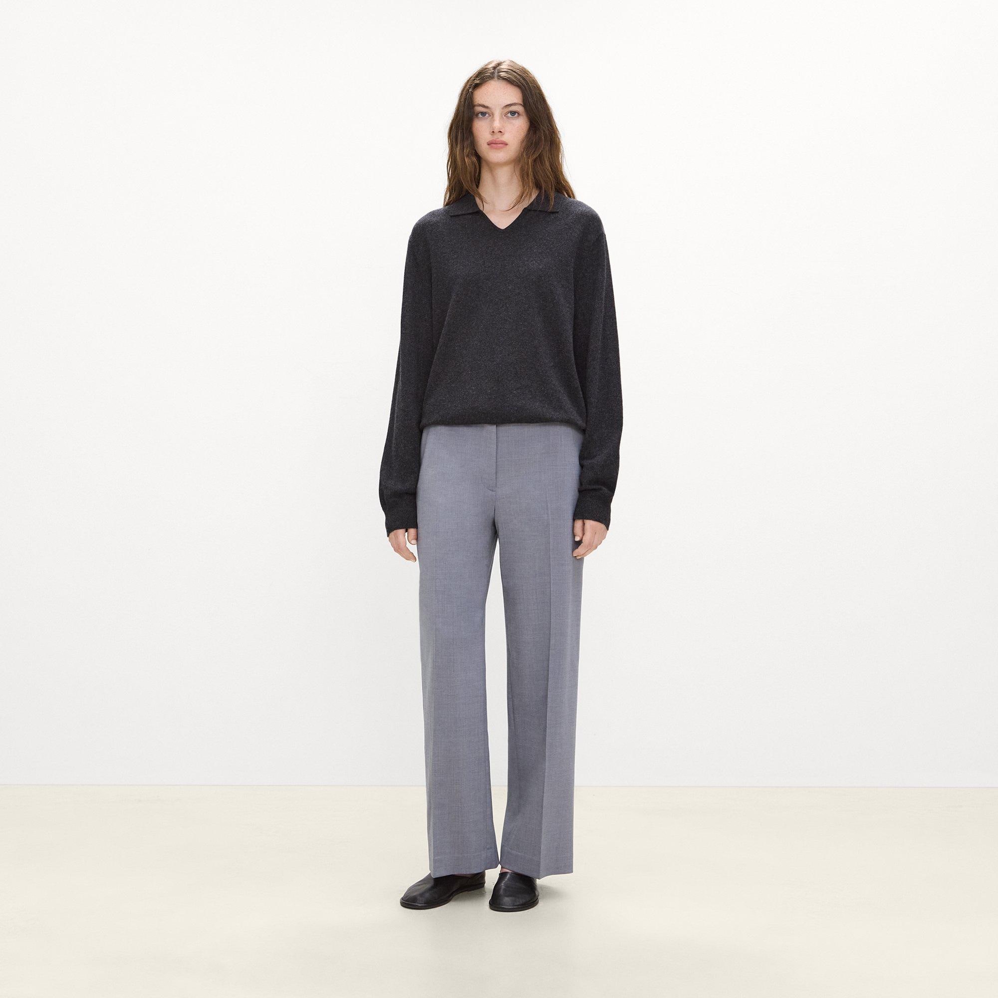 Classic Straight Pant in Wool Gabardine