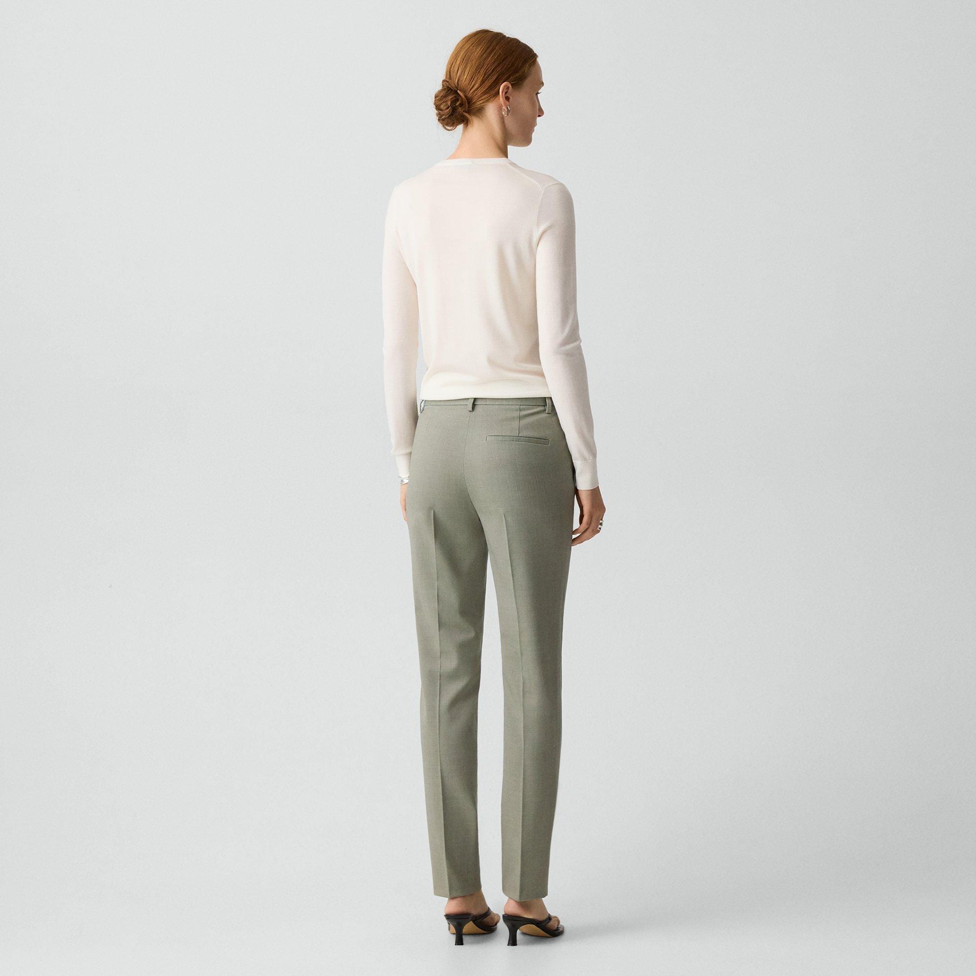 Treeca Full Length Pant in Wool Gabardine