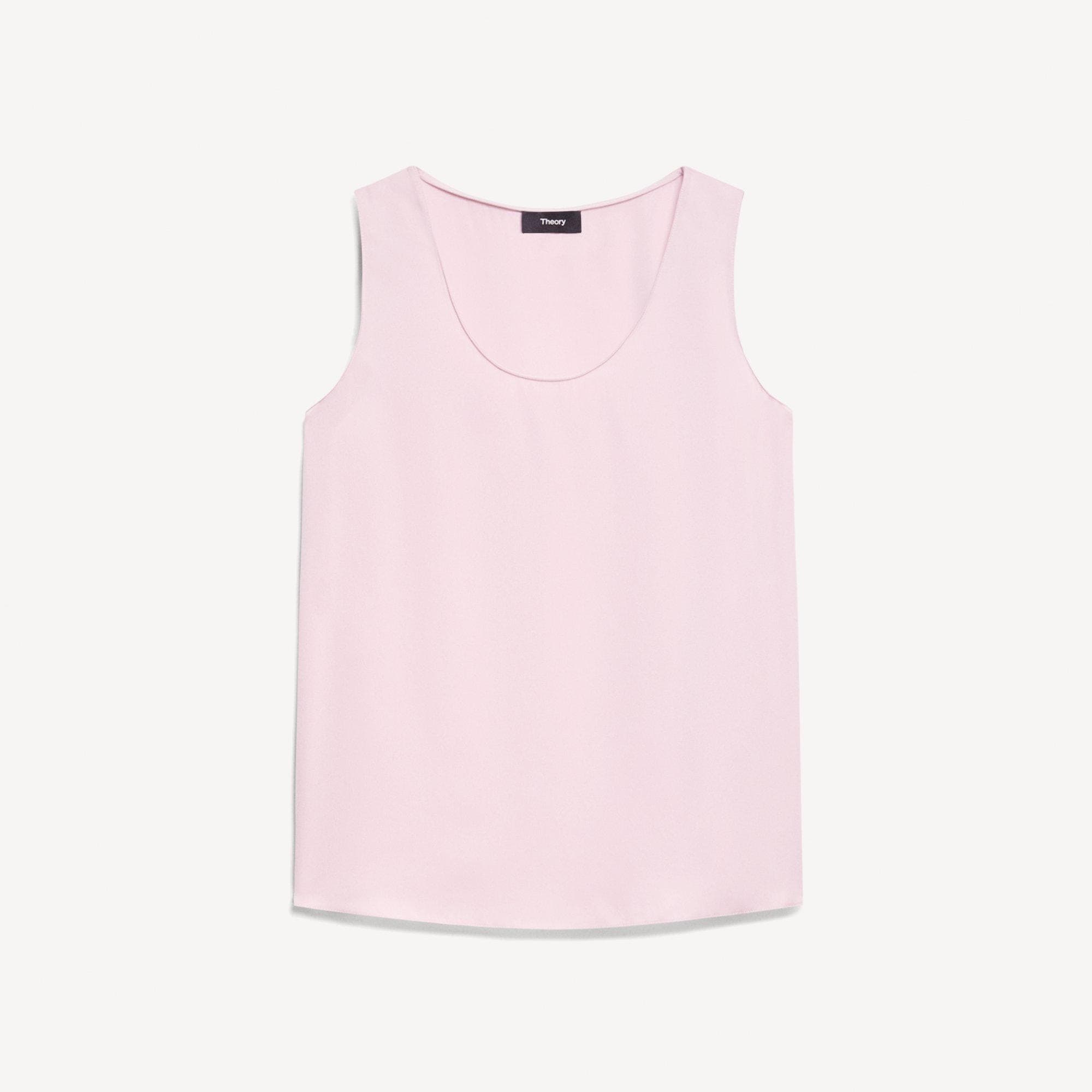 Scoop Neck Shell Top in Silk Georgette