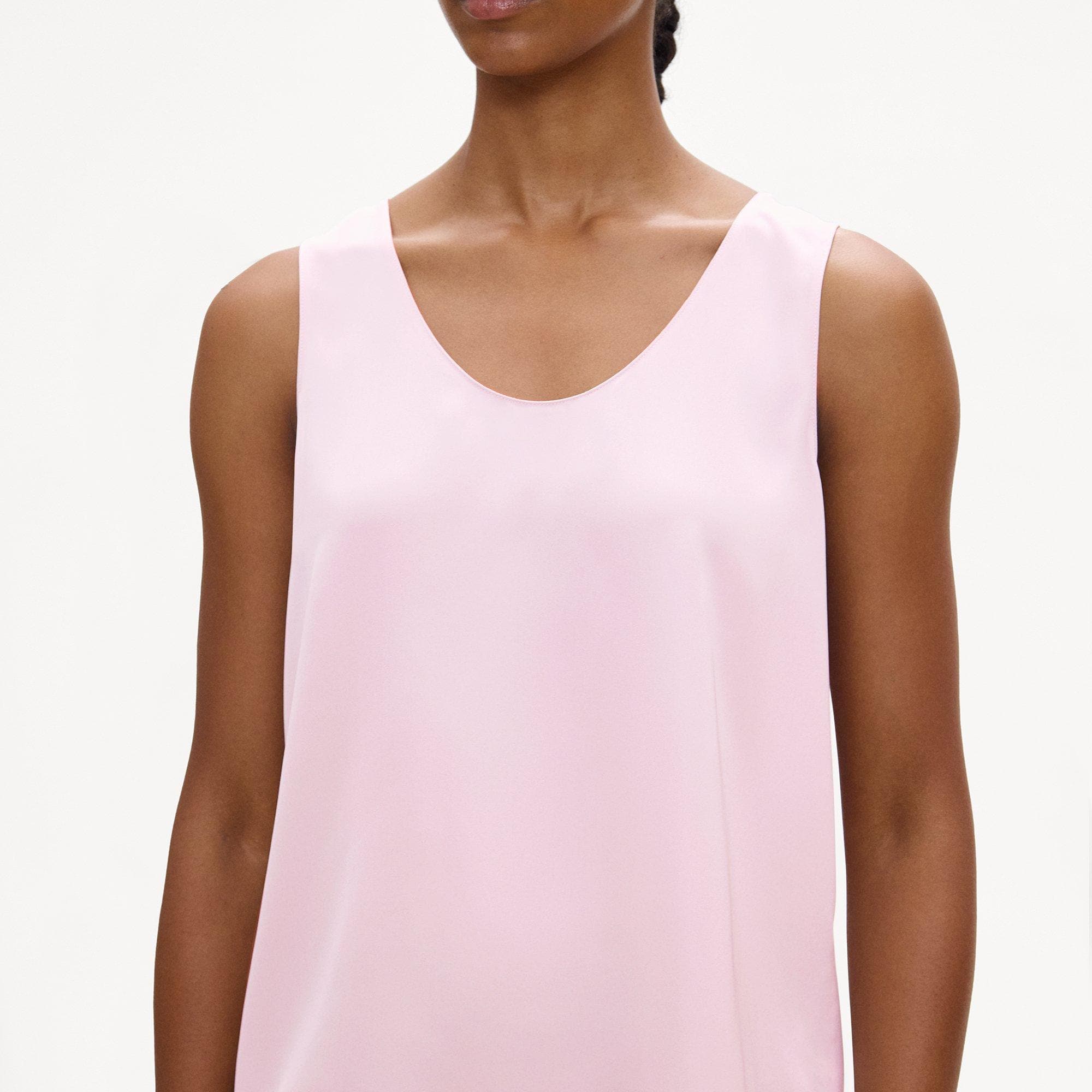 Scoop Neck Shell Top in Silk Georgette