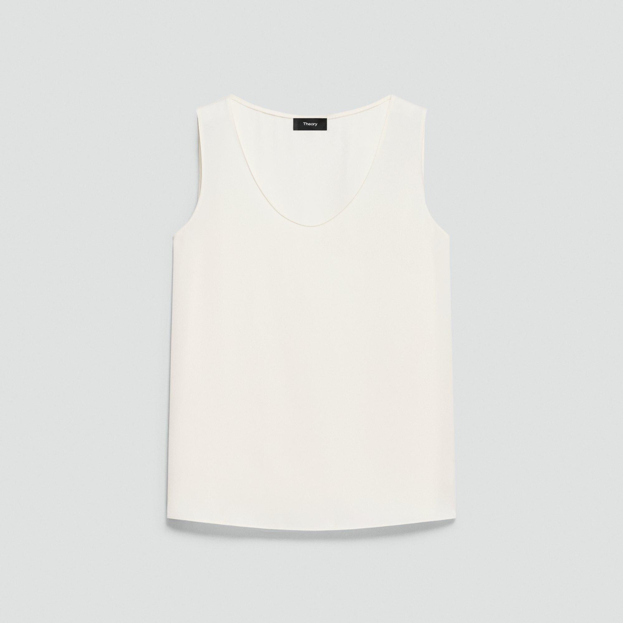 Straight Shell Top in Silk Georgette