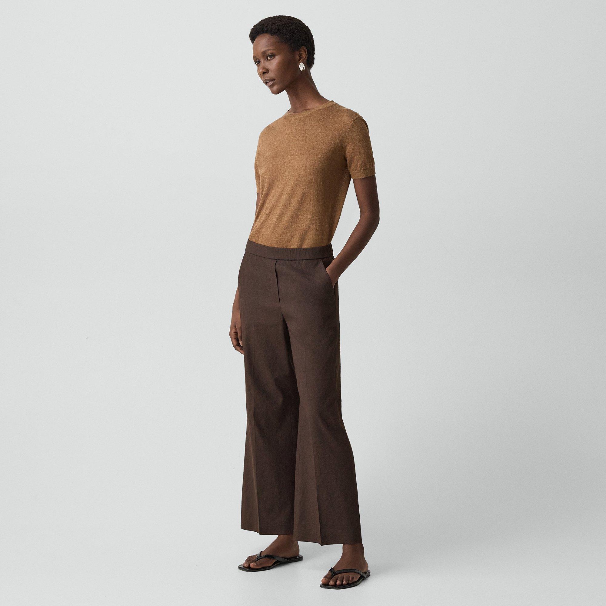 Classic Straight Pull-On Pant in Good Linen