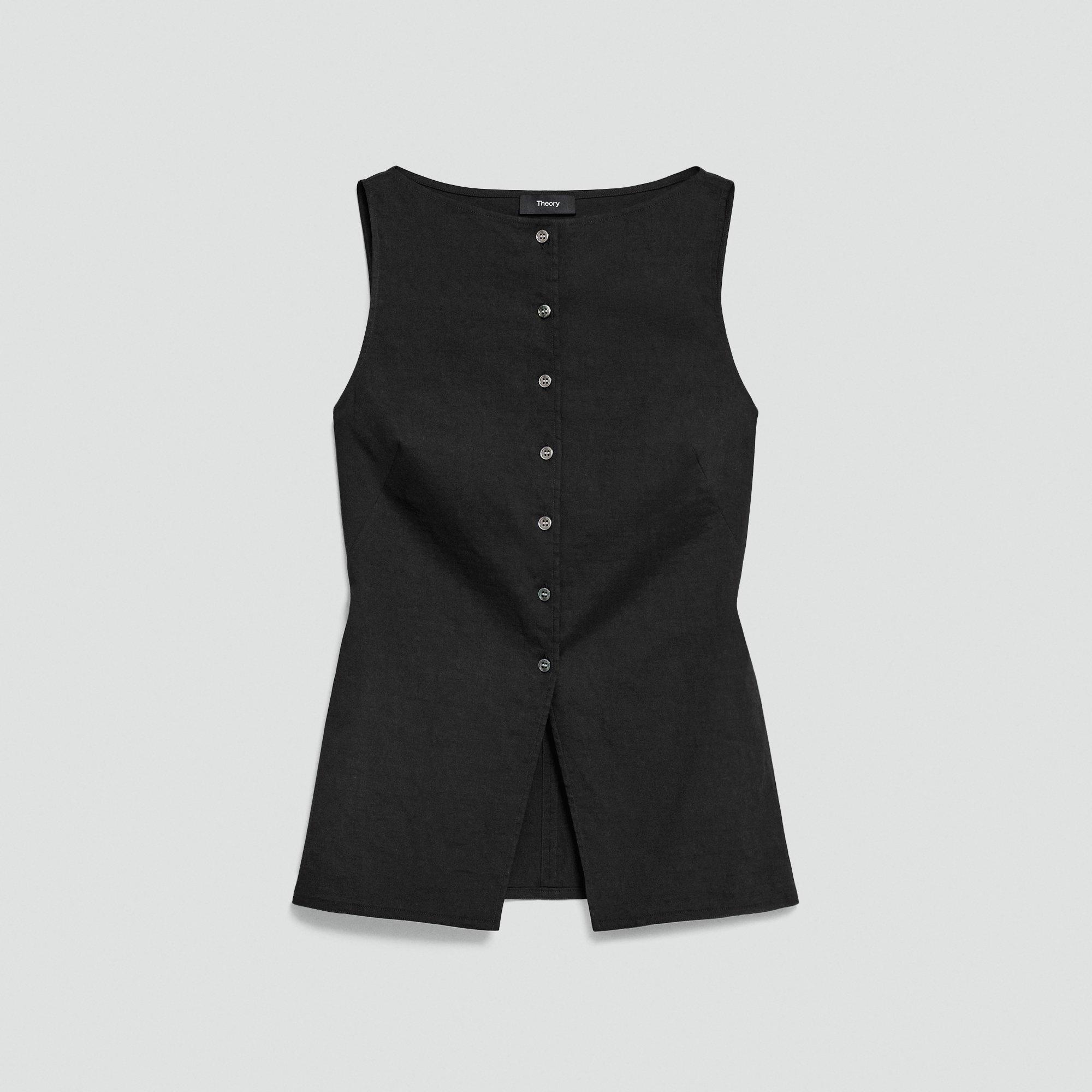 Boatneck Cutaway Top in Good Linen