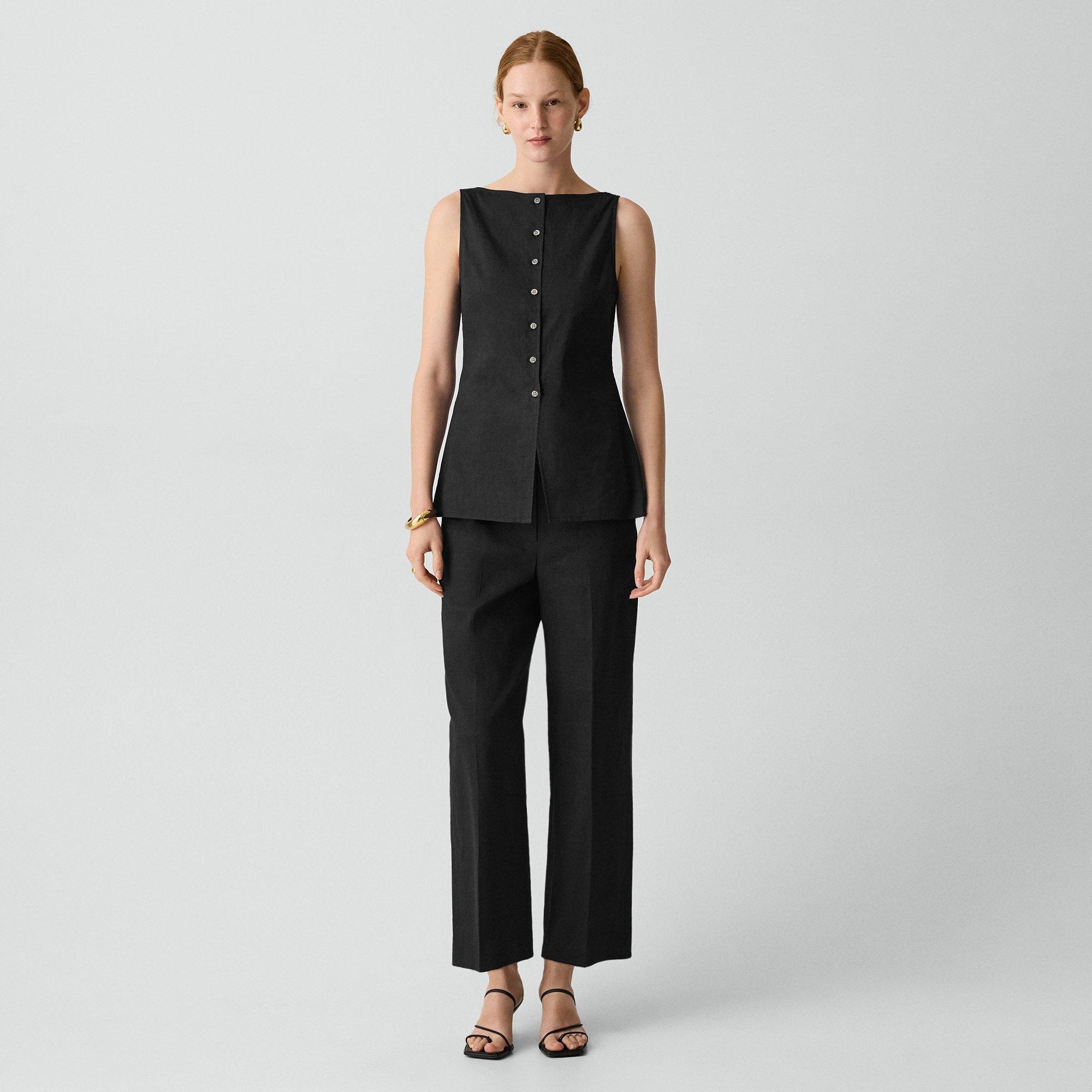 Boatneck Cutaway Top in Good Linen