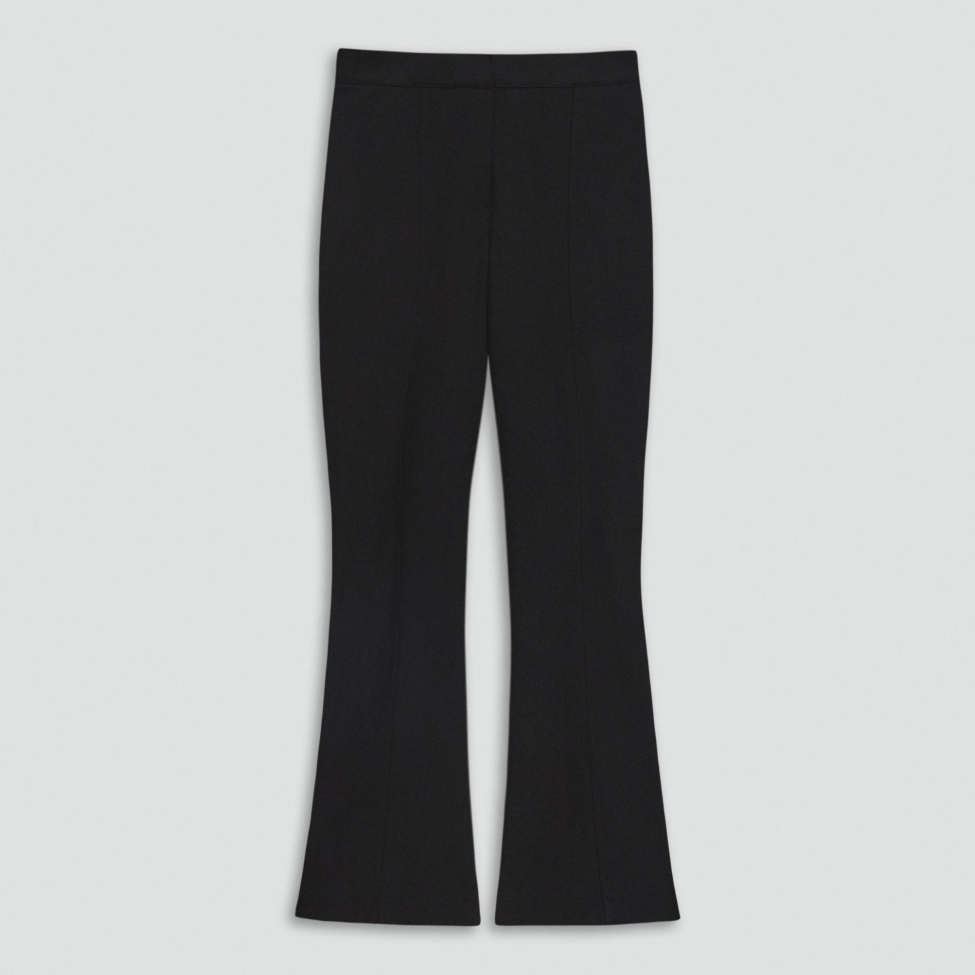 Seamed Kick Pant in Stretch Cotton-Blend