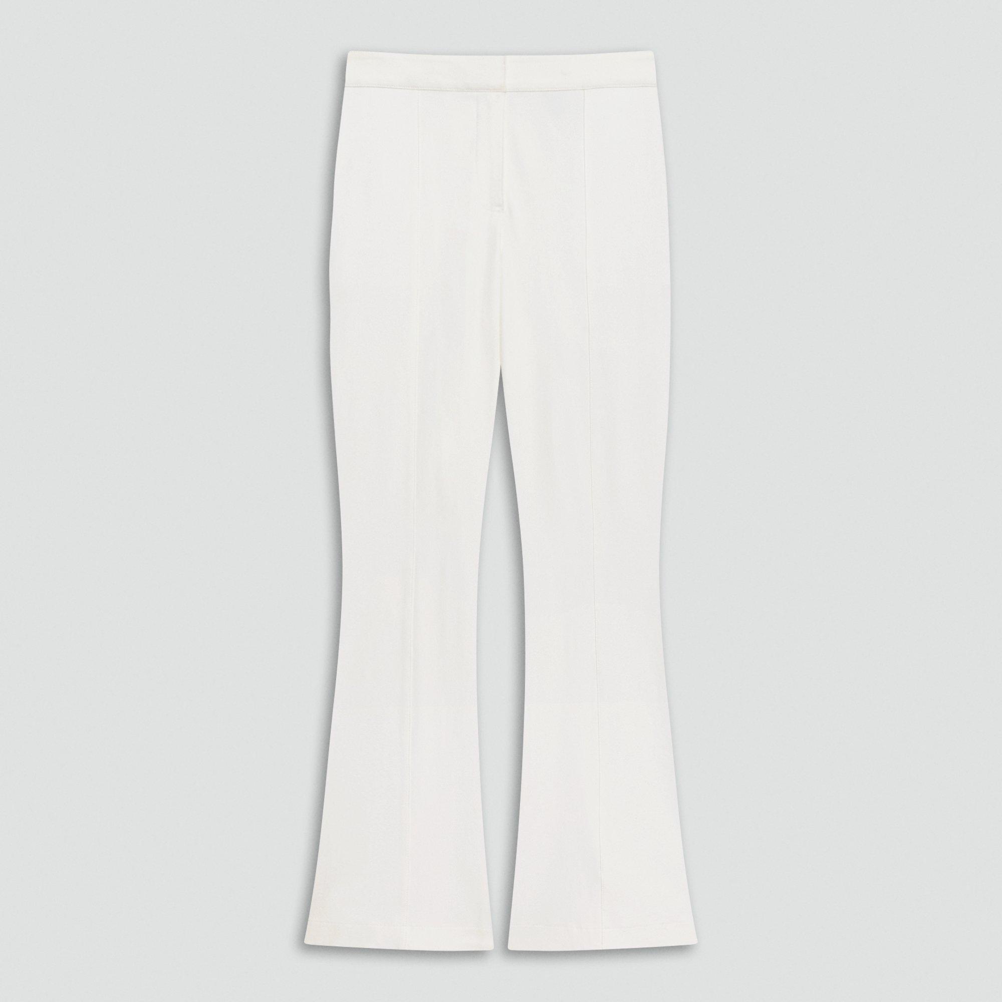 Seamed Kick Pant in Stretch Cotton-Blend