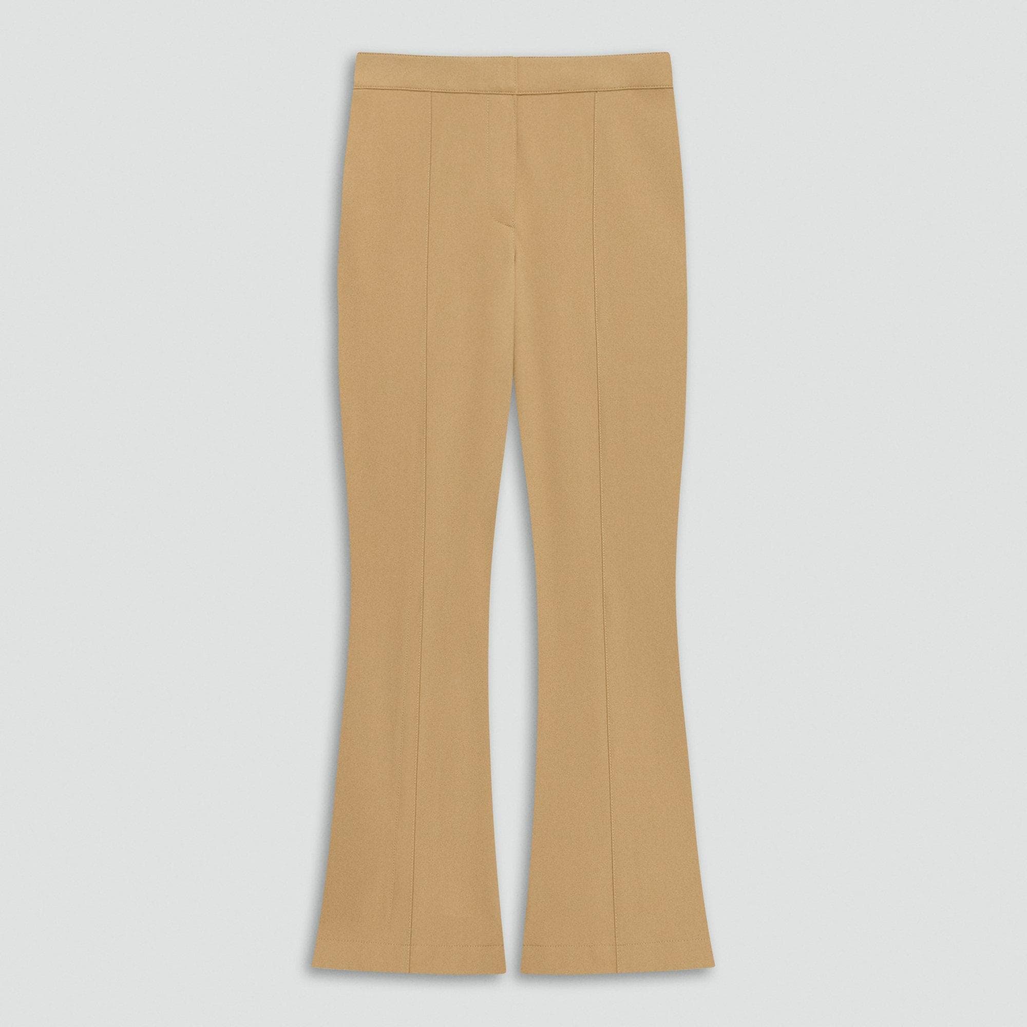 Seamed Kick Pant in Stretch Cotton-Blend