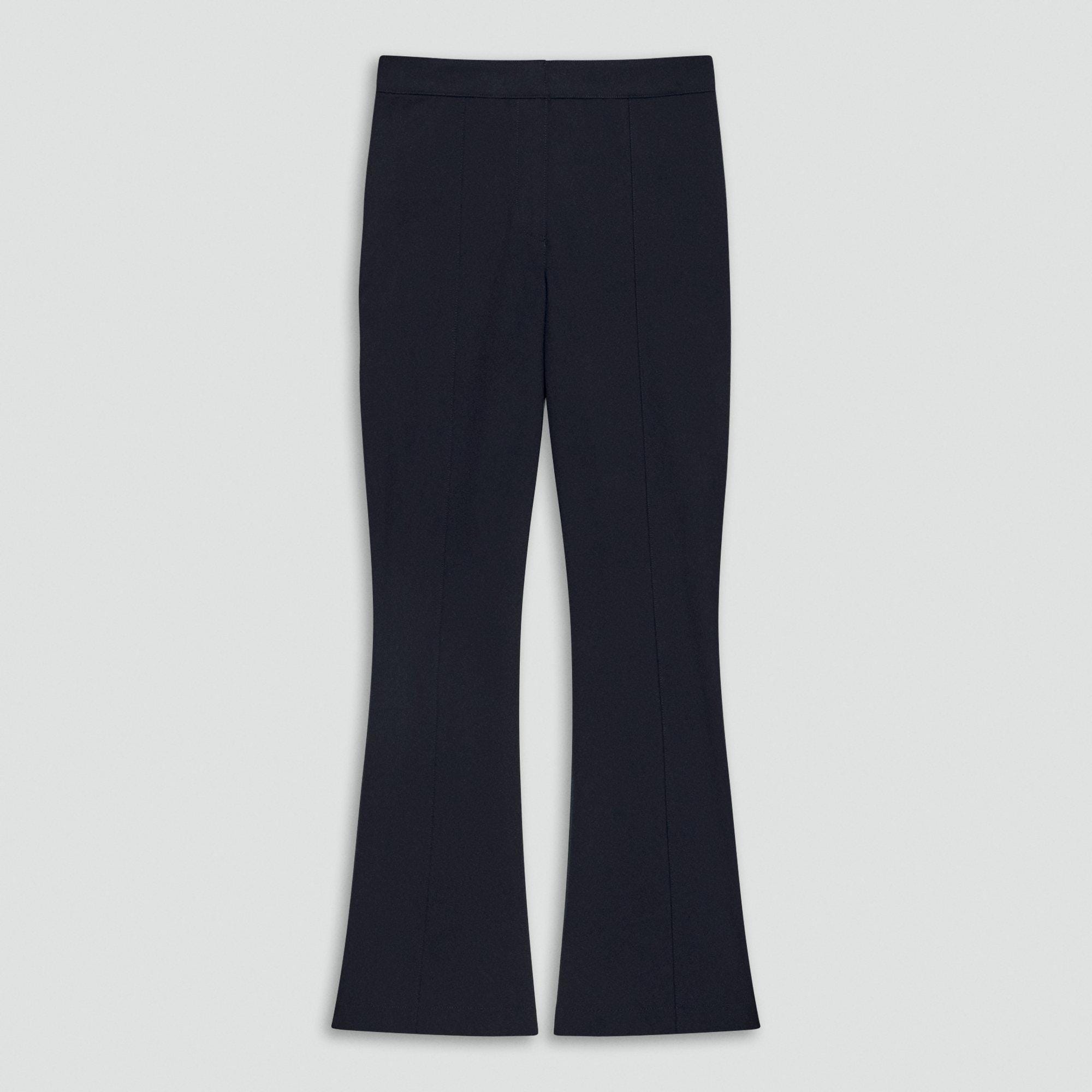 Seamed Kick Pant in Stretch Cotton-Blend