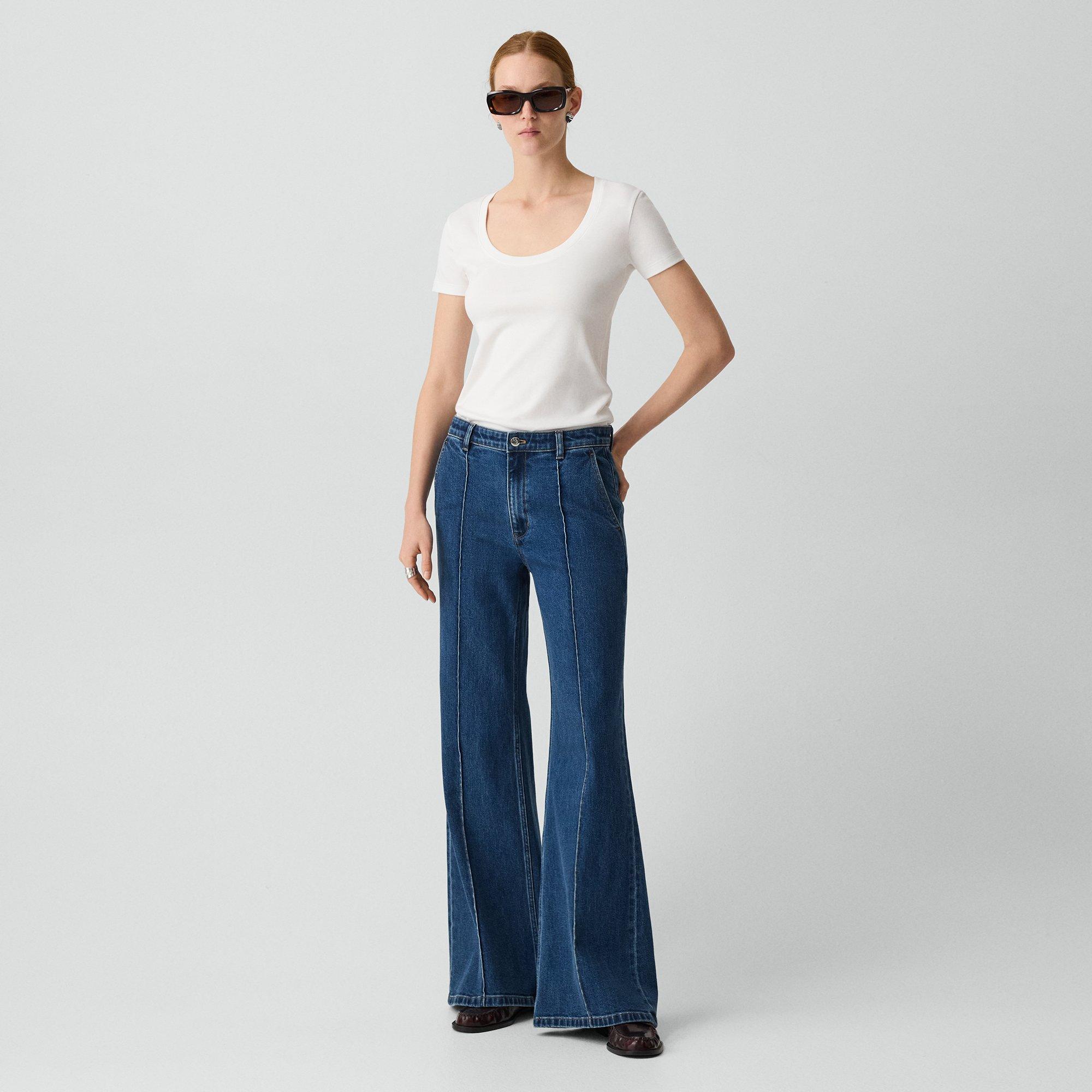 Fluid Flare Jean in Essential Denim