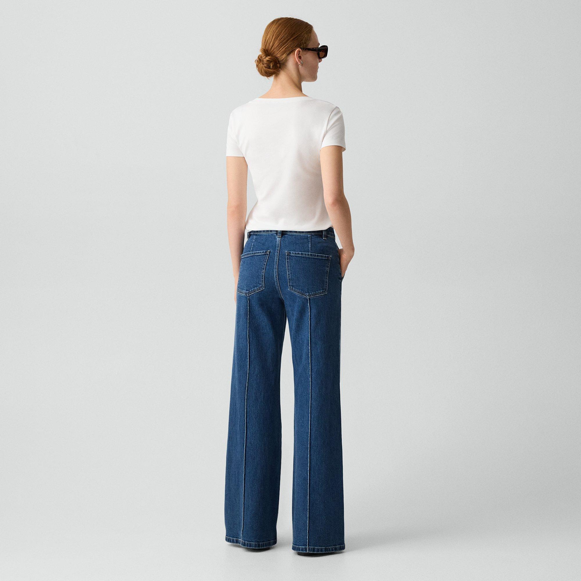 High-Waisted Wide-Leg Jean in Essential Denim