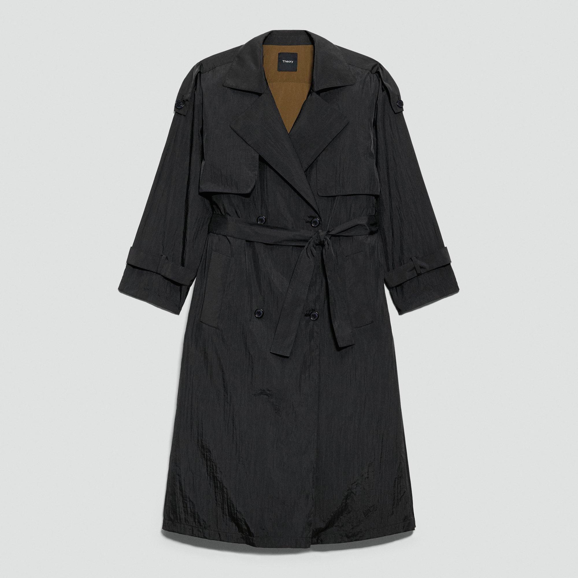 Oversized Trench Coat in Nylon
