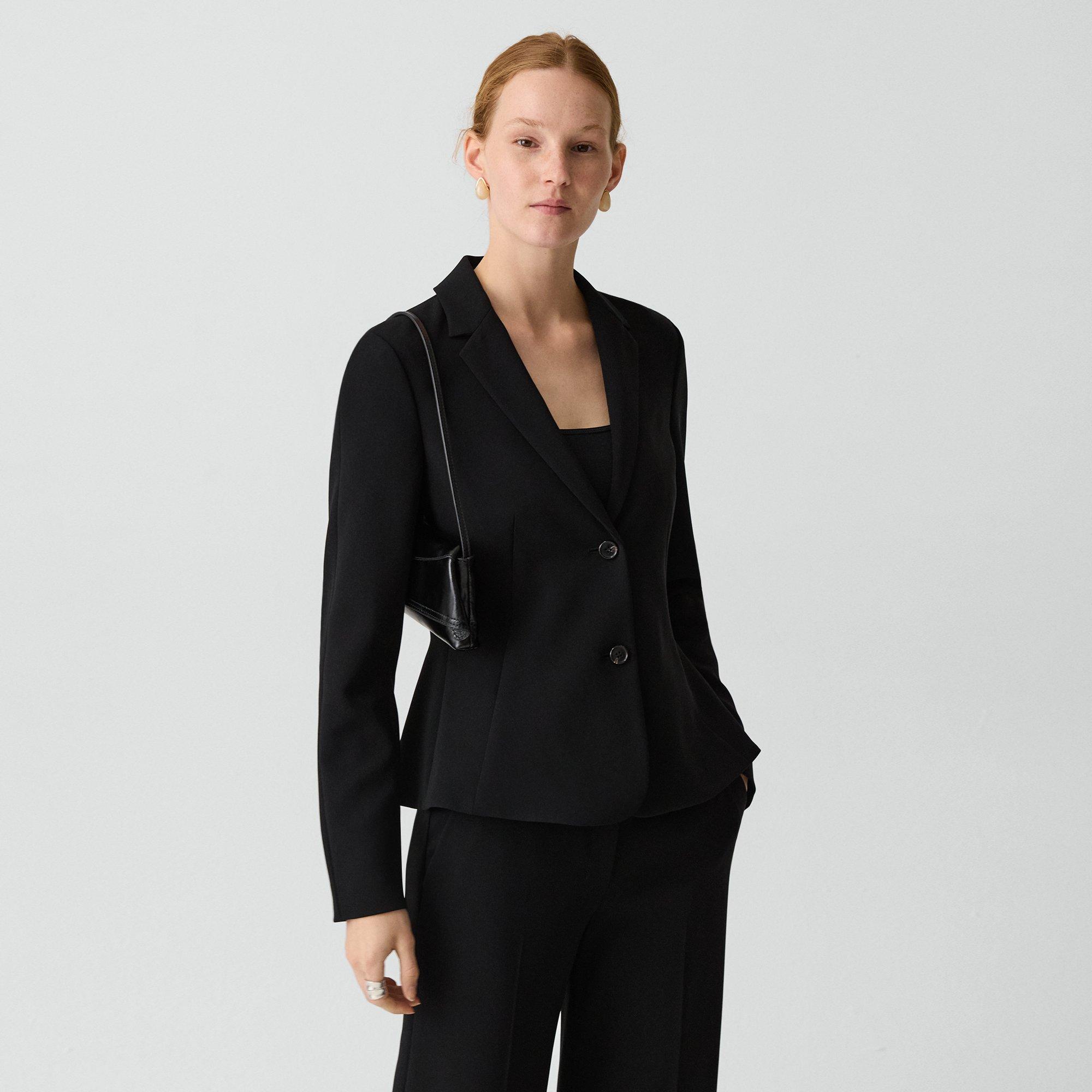 Fitted Blazer in Admiral Crepe