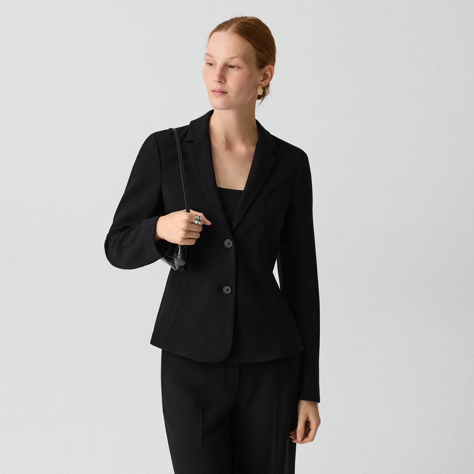 Fitted Blazer in Admiral Crepe