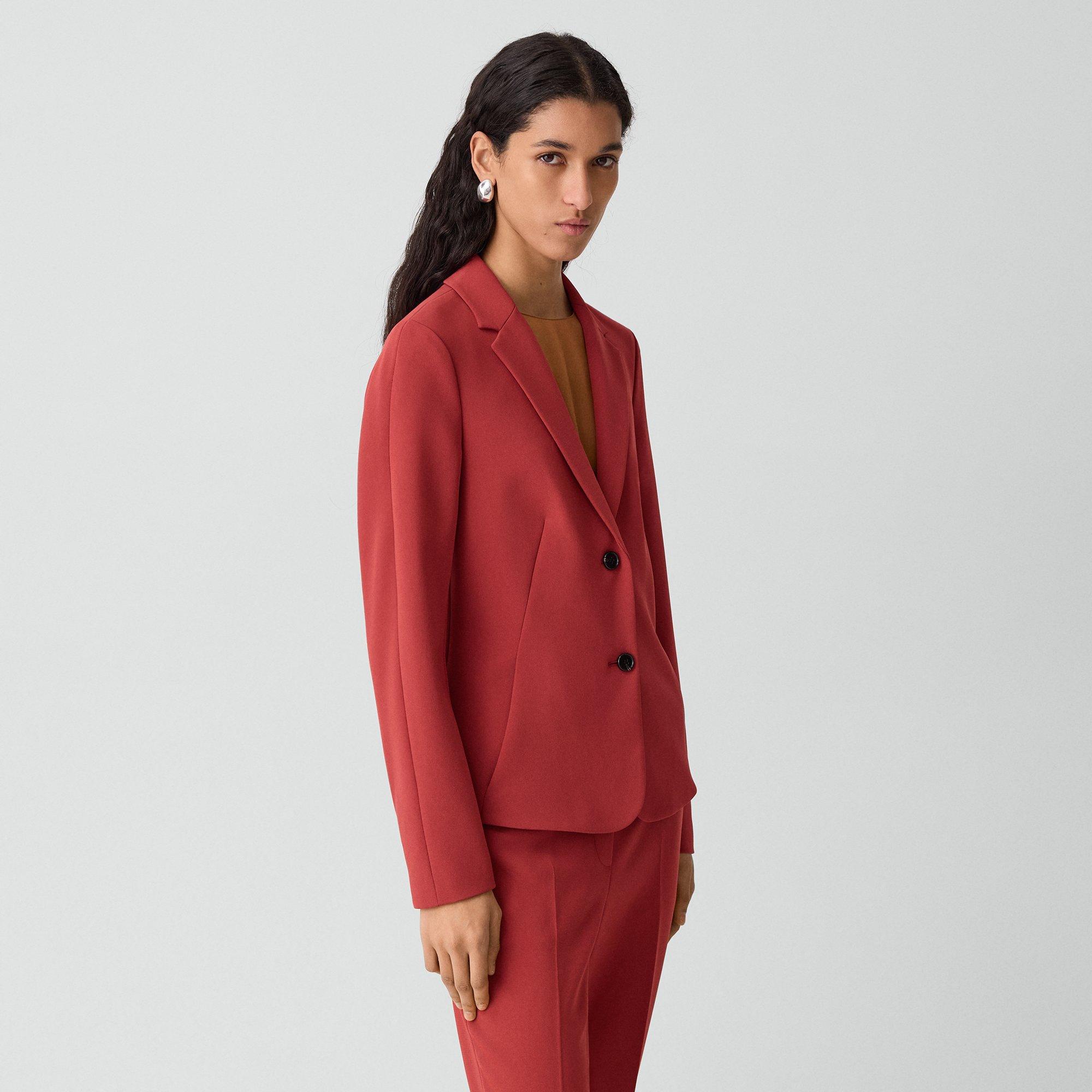 Fitted Blazer in Admiral Crepe