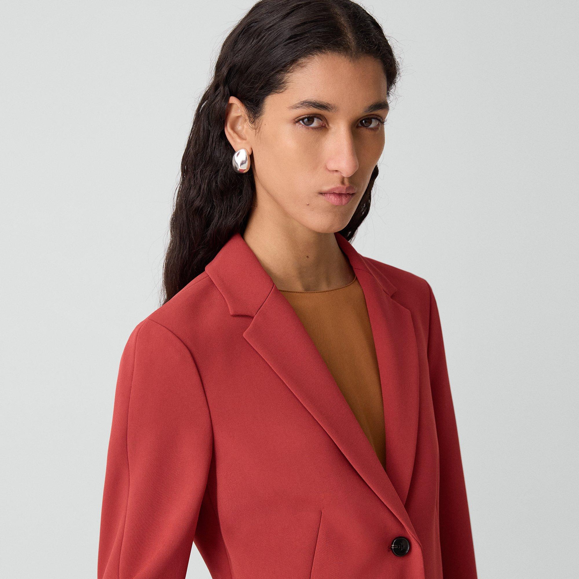 Fitted Blazer in Admiral Crepe