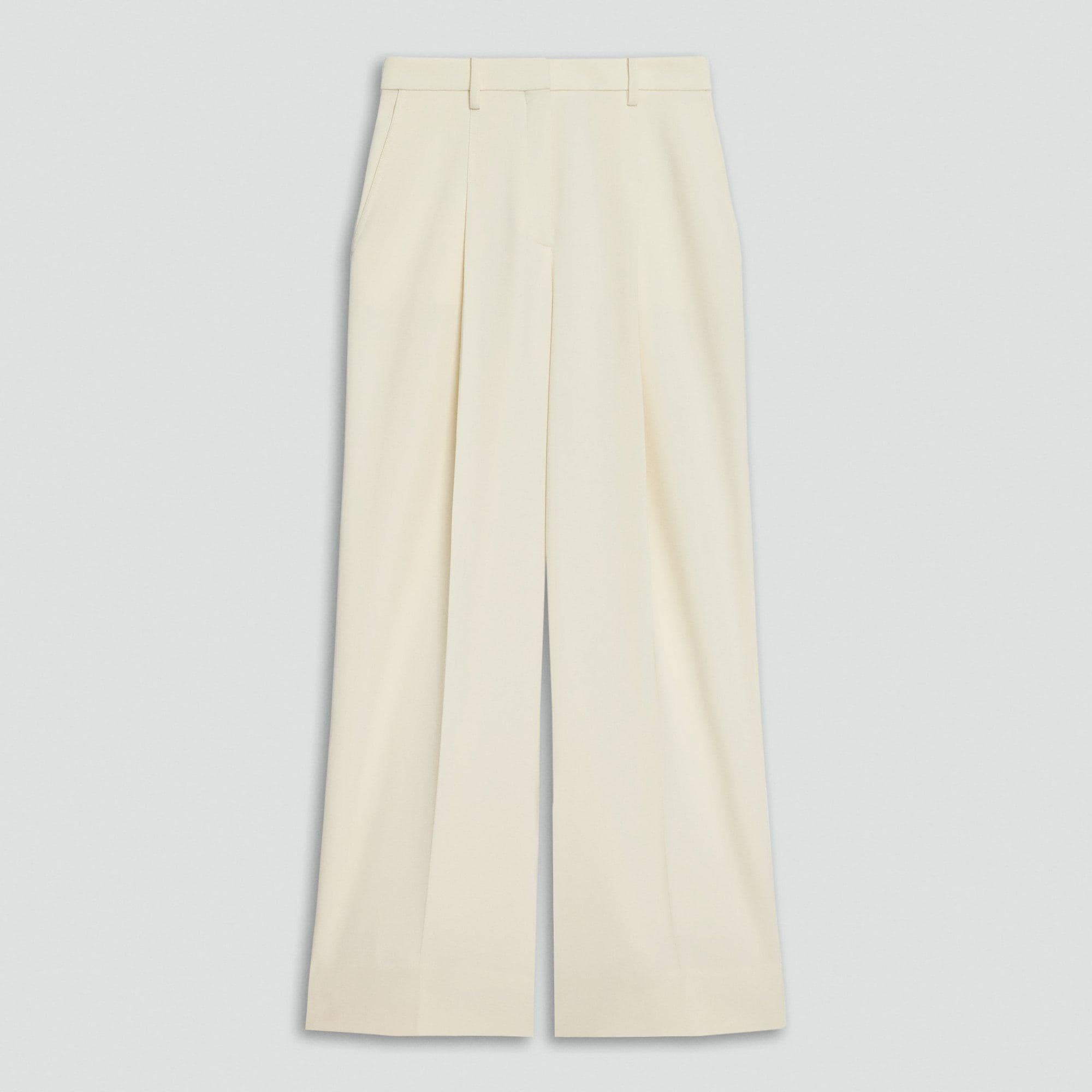 Pleated Wide-Leg Pant, 30'' in Admiral Crepe