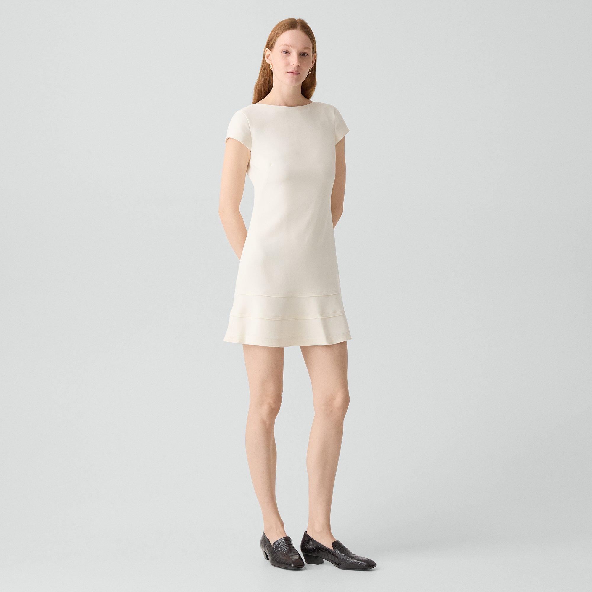 Tiered Mini Dress in Admiral Crepe
