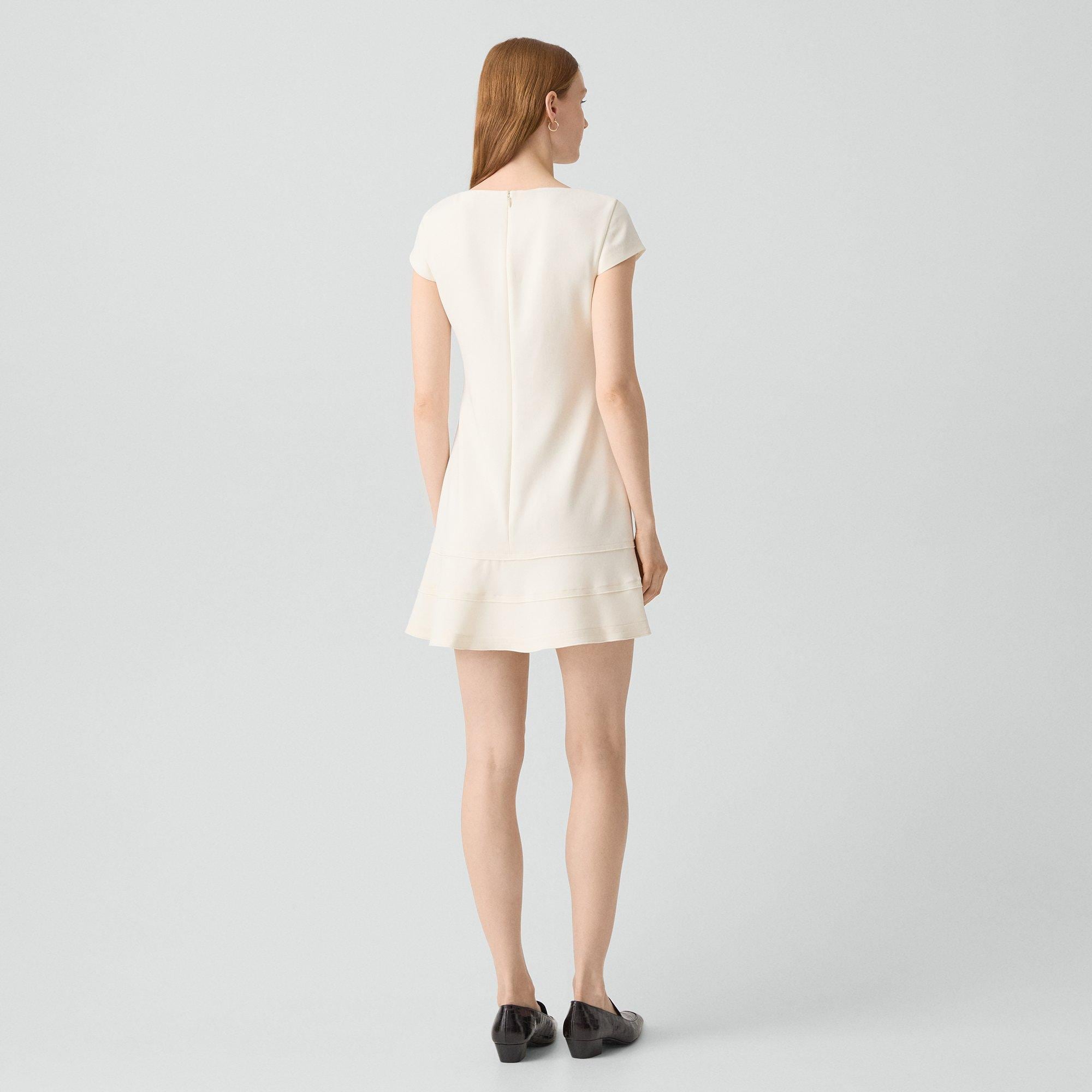 Tiered Mini Dress in Admiral Crepe