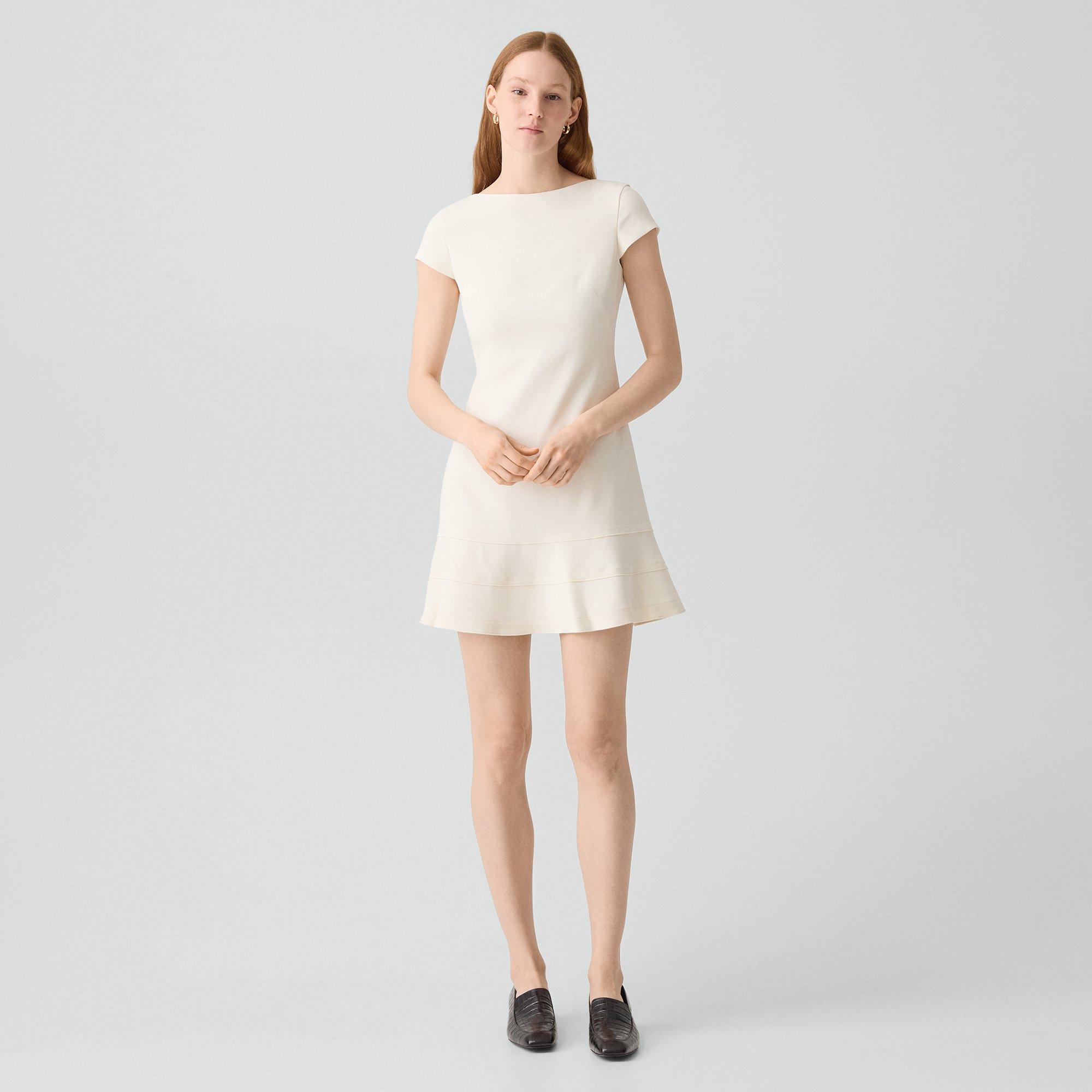 Tiered Mini Dress in Admiral Crepe