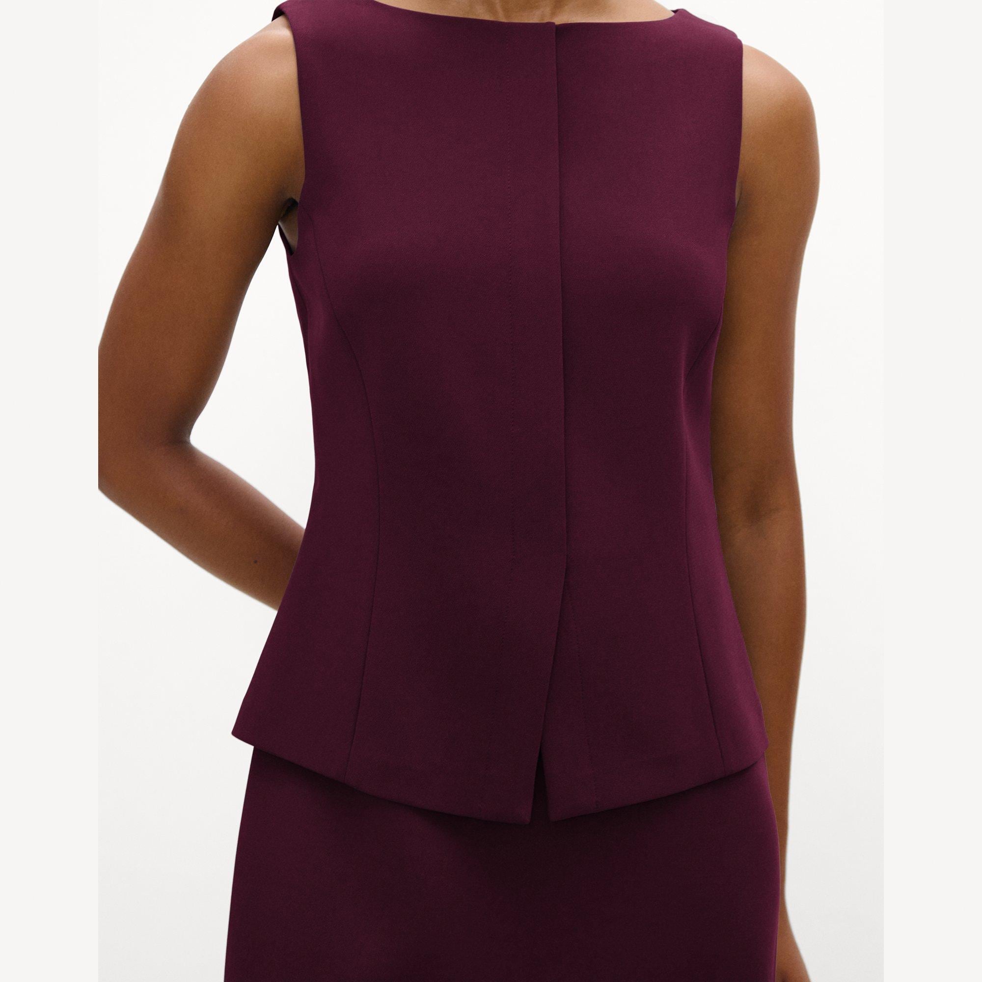 Boatneck Mini Dress in Admiral Crepe