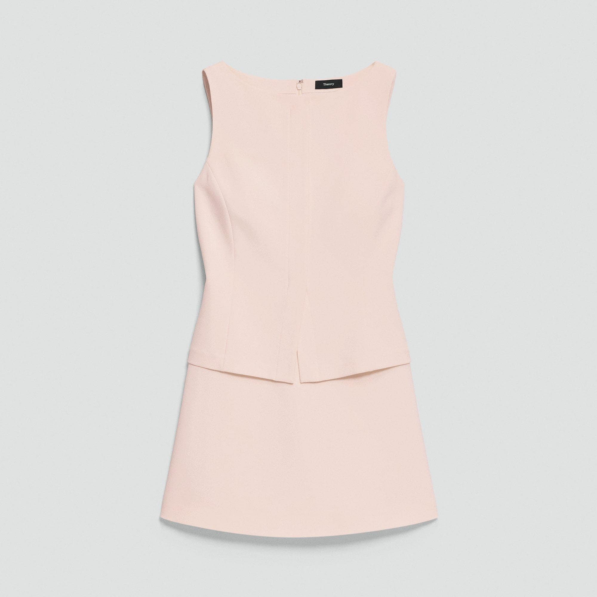 Mini-Kleid mit Bootsausschnitt aus Admiral-Krepp