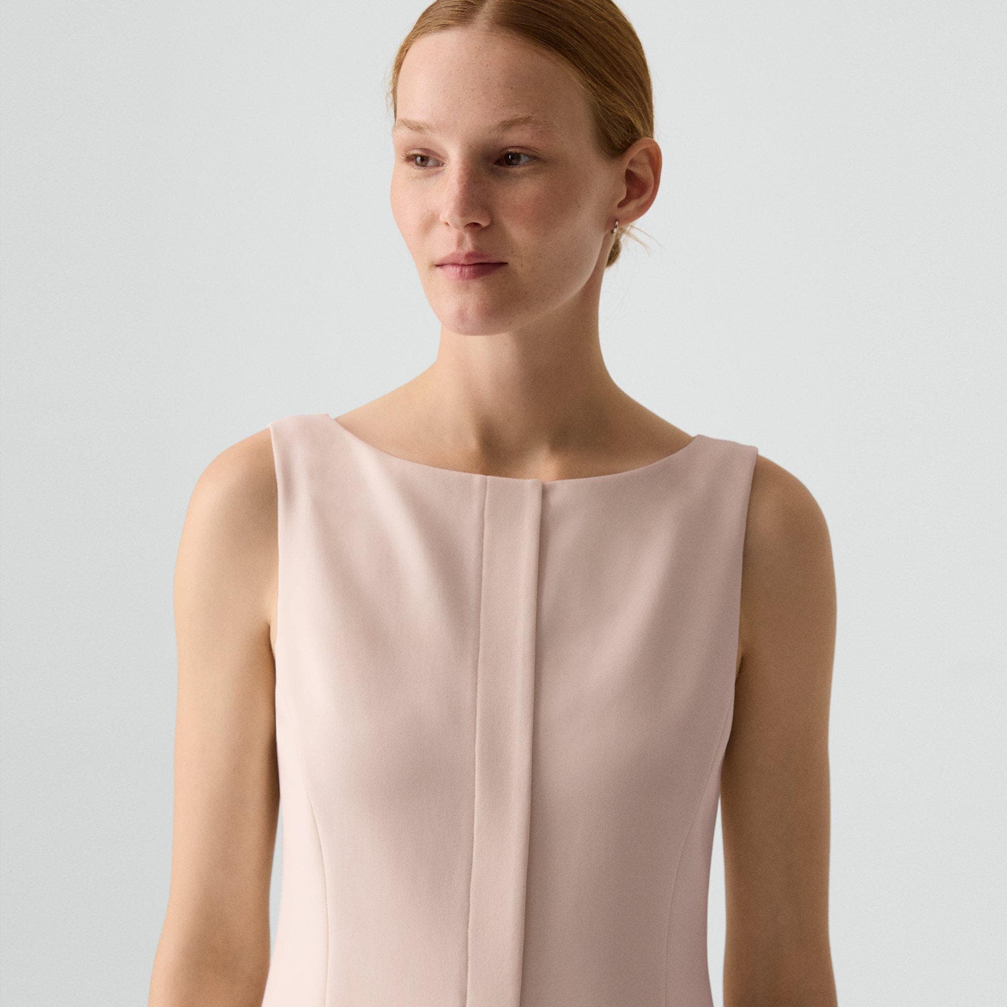 Mini-Kleid mit Bootsausschnitt aus Admiral-Krepp