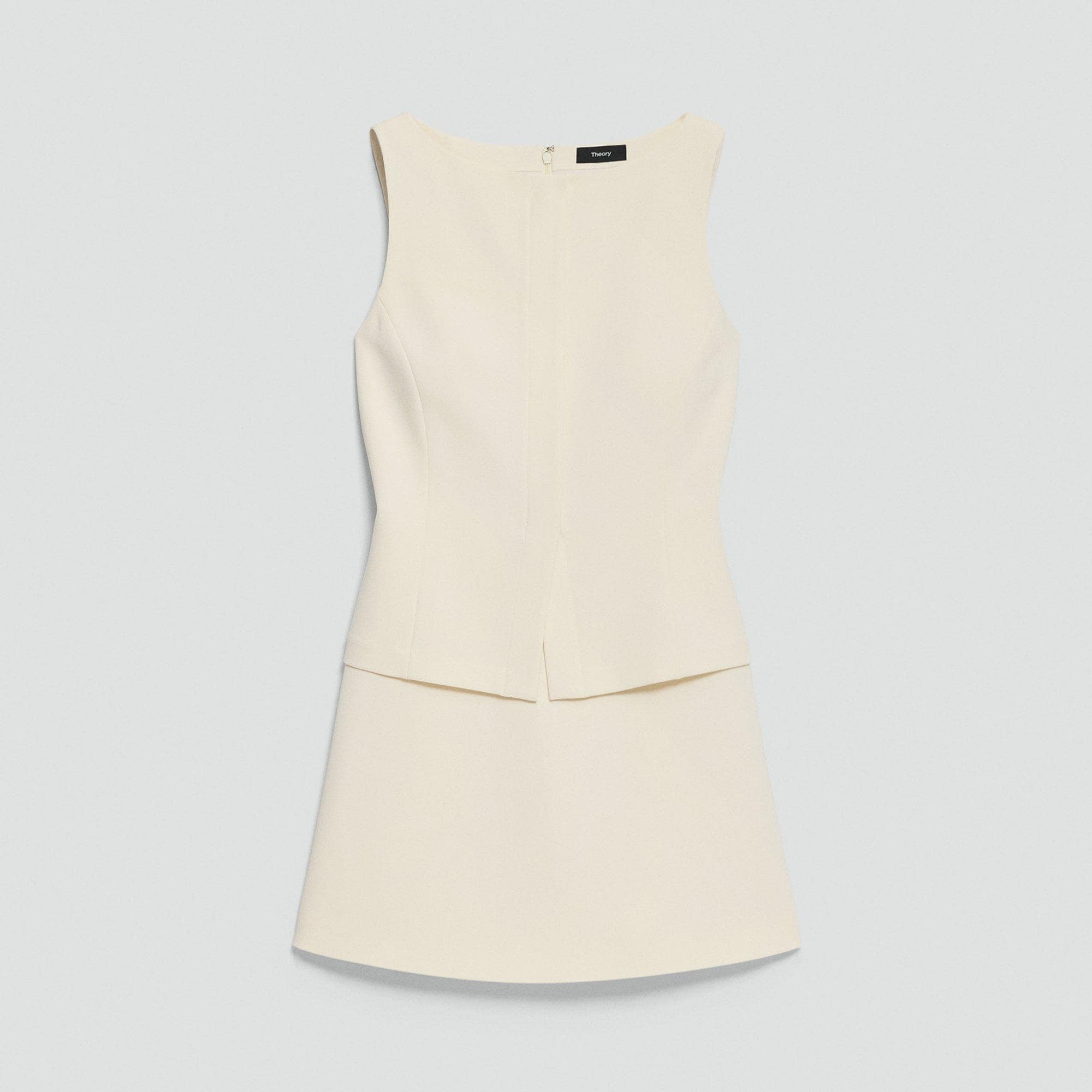 Boatneck Mini Dress in Admiral Crepe