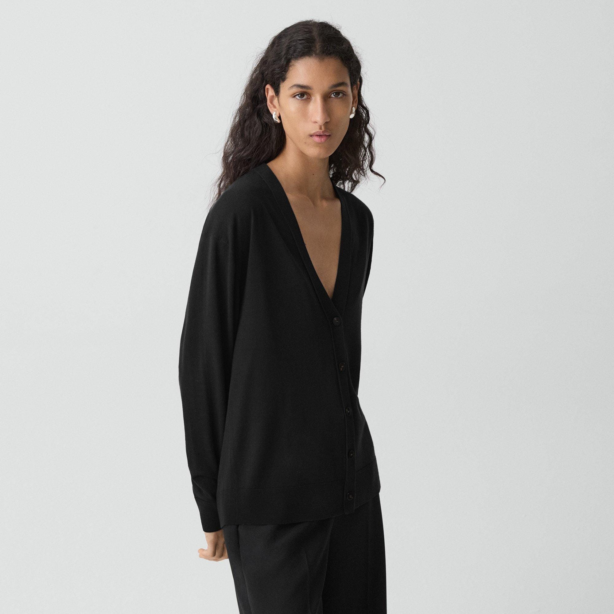 Relaxed V-Neck Cardigan in Regal Wool