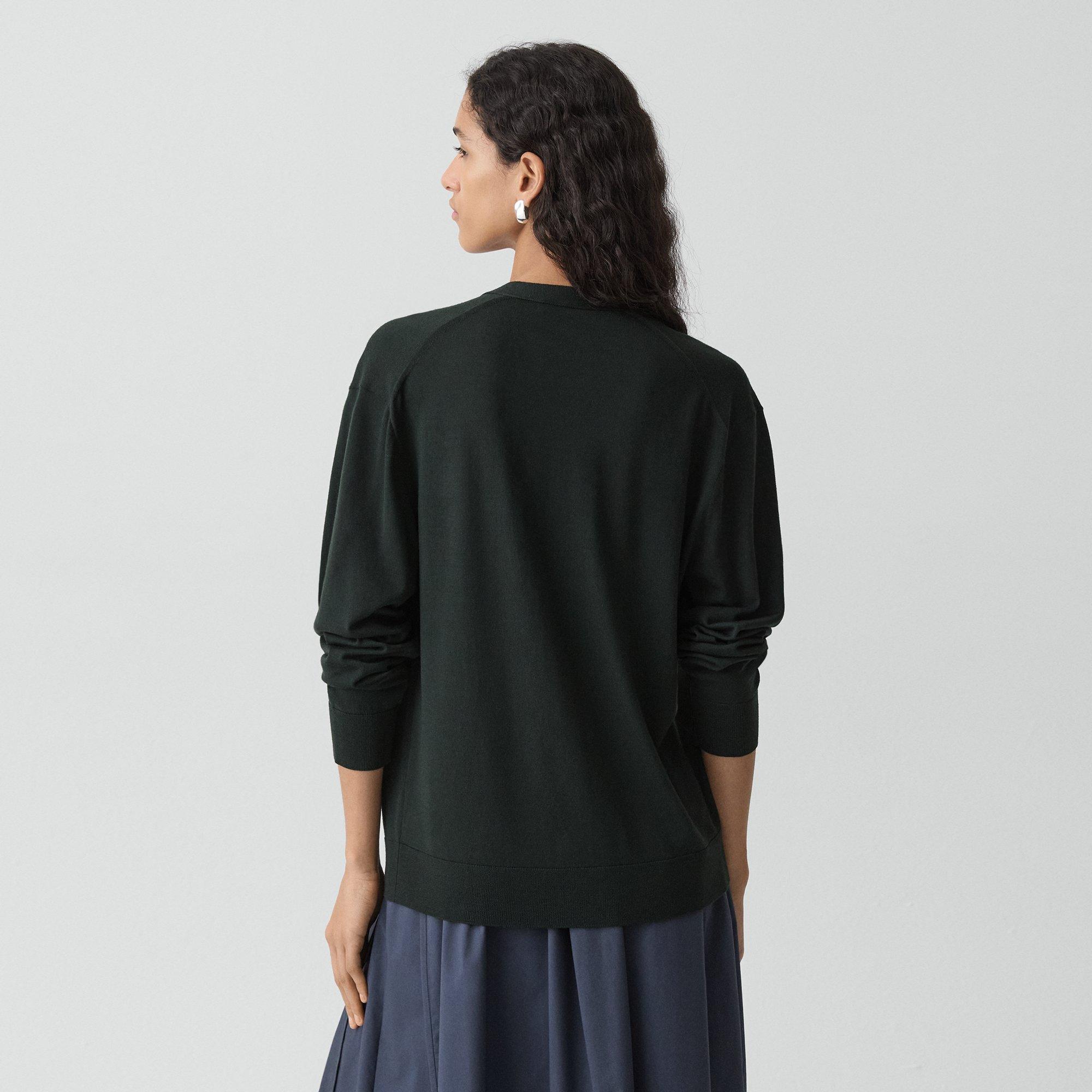 Relaxed V-Neck Cardigan in Regal Wool