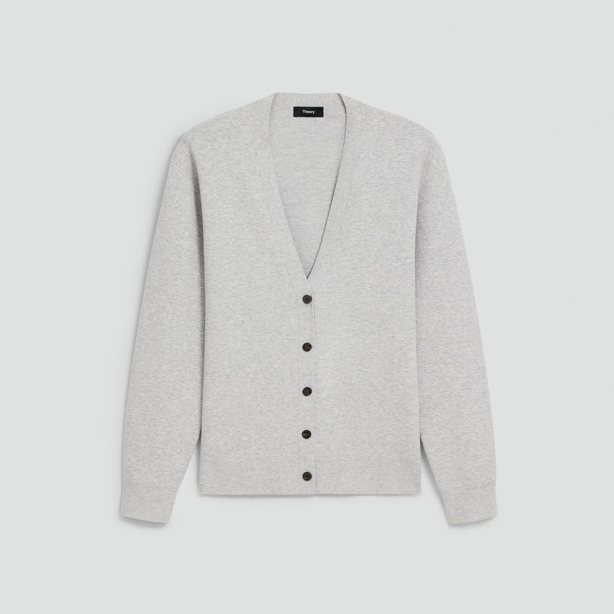 V-Neck Cardigan in Light Bilen from Theory - $265