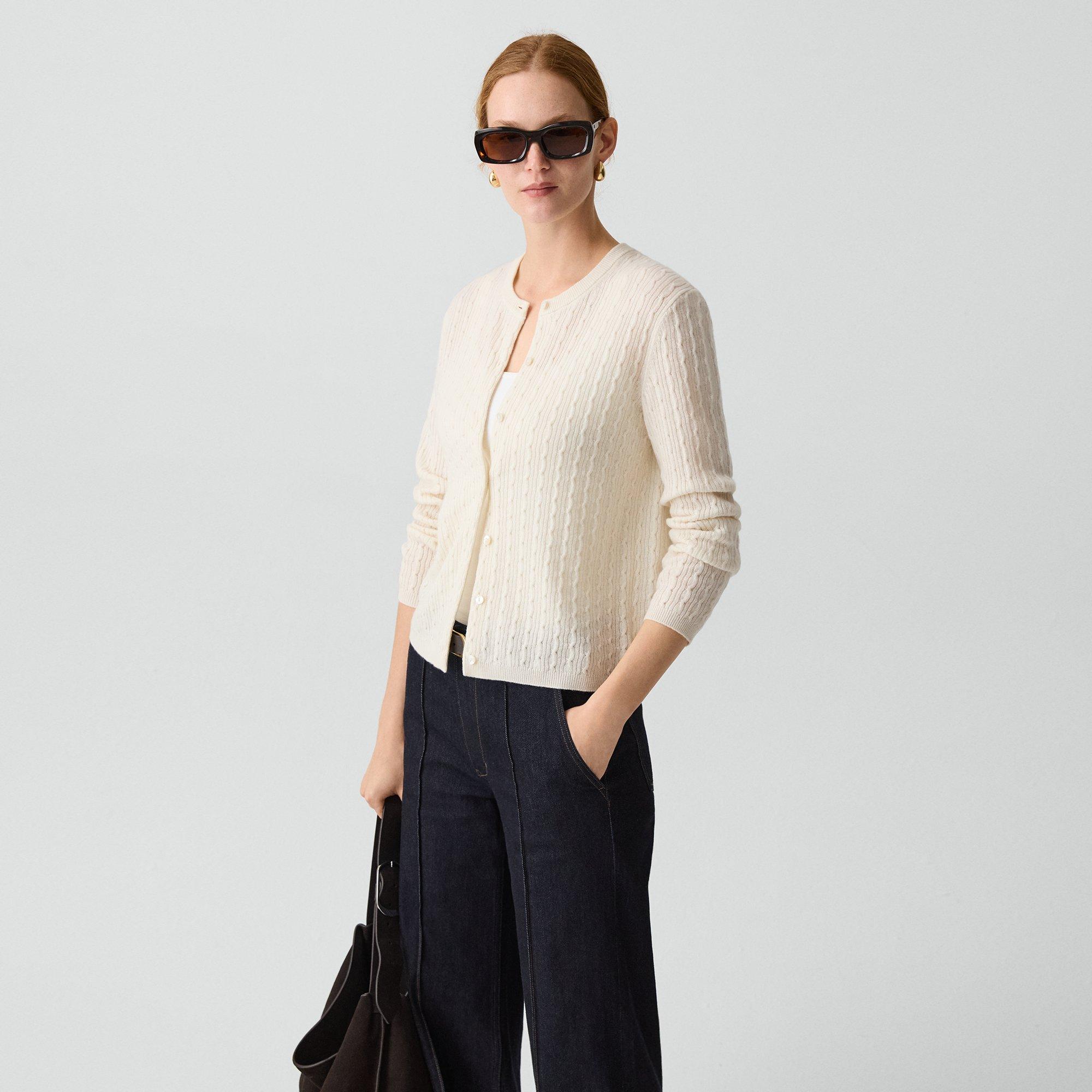 Cable-Knit Cardigan in Cashmere