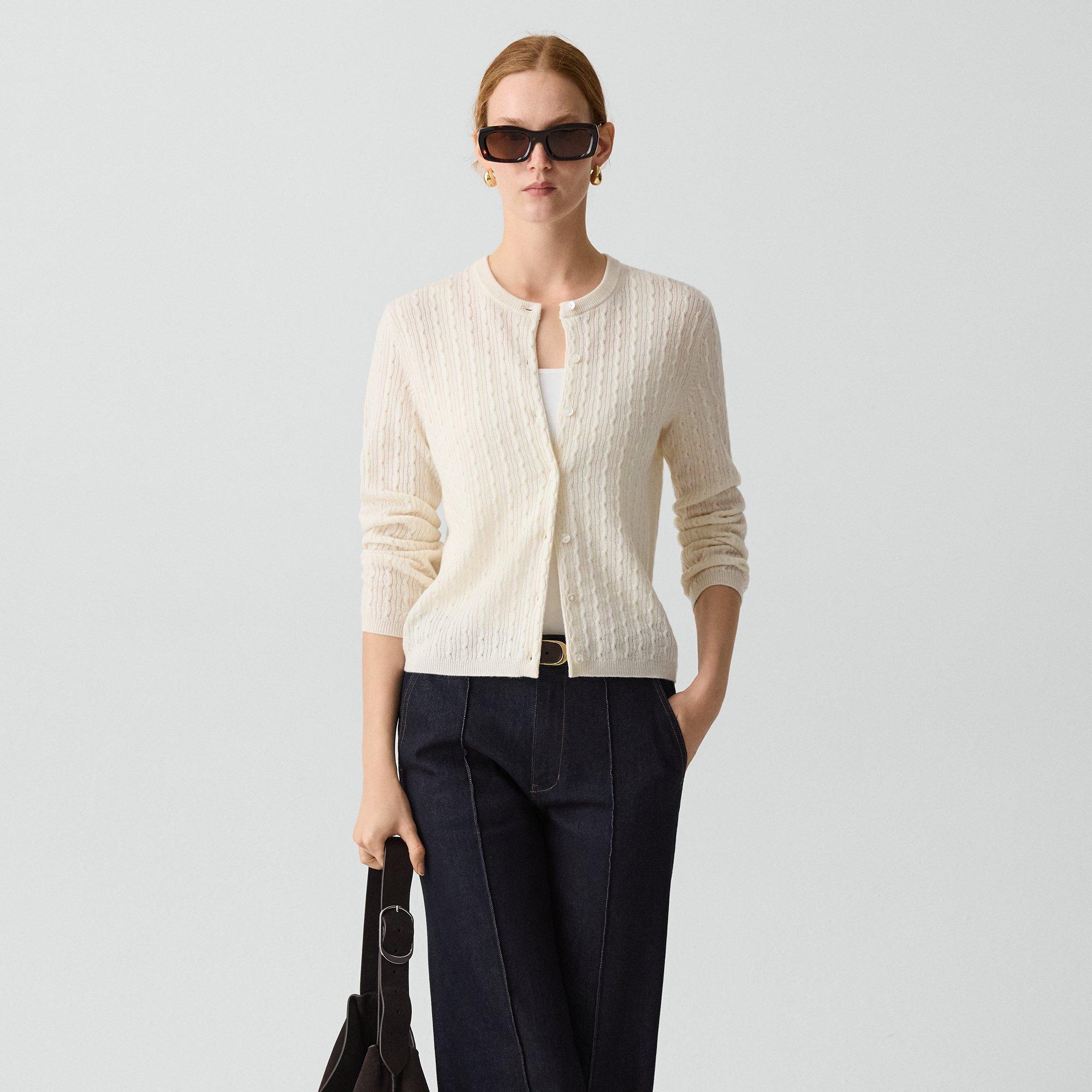 Cable-Knit Cardigan in Cashmere