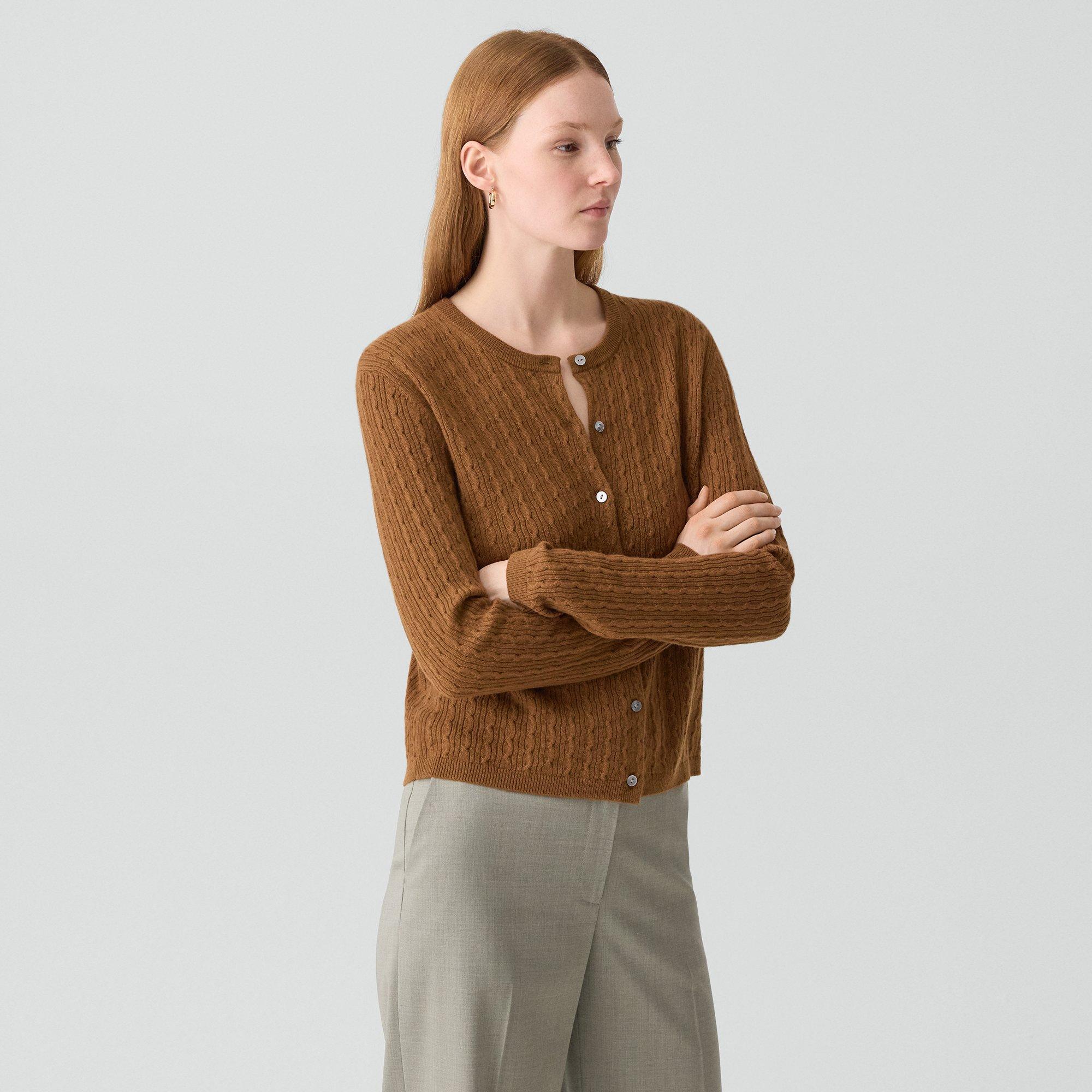 Cable-Knit Cardigan in Cashmere