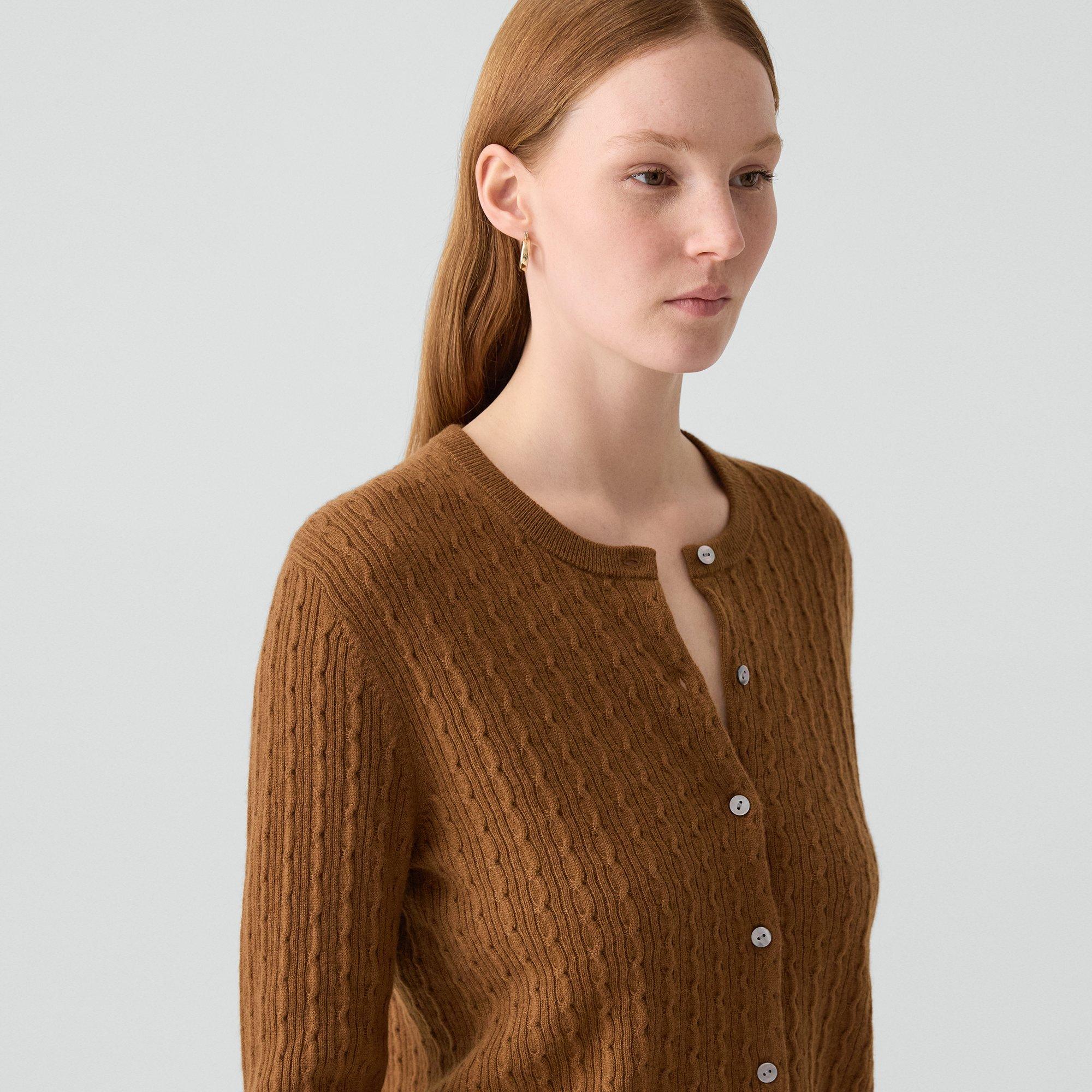 Cable-Knit Cardigan in Cashmere