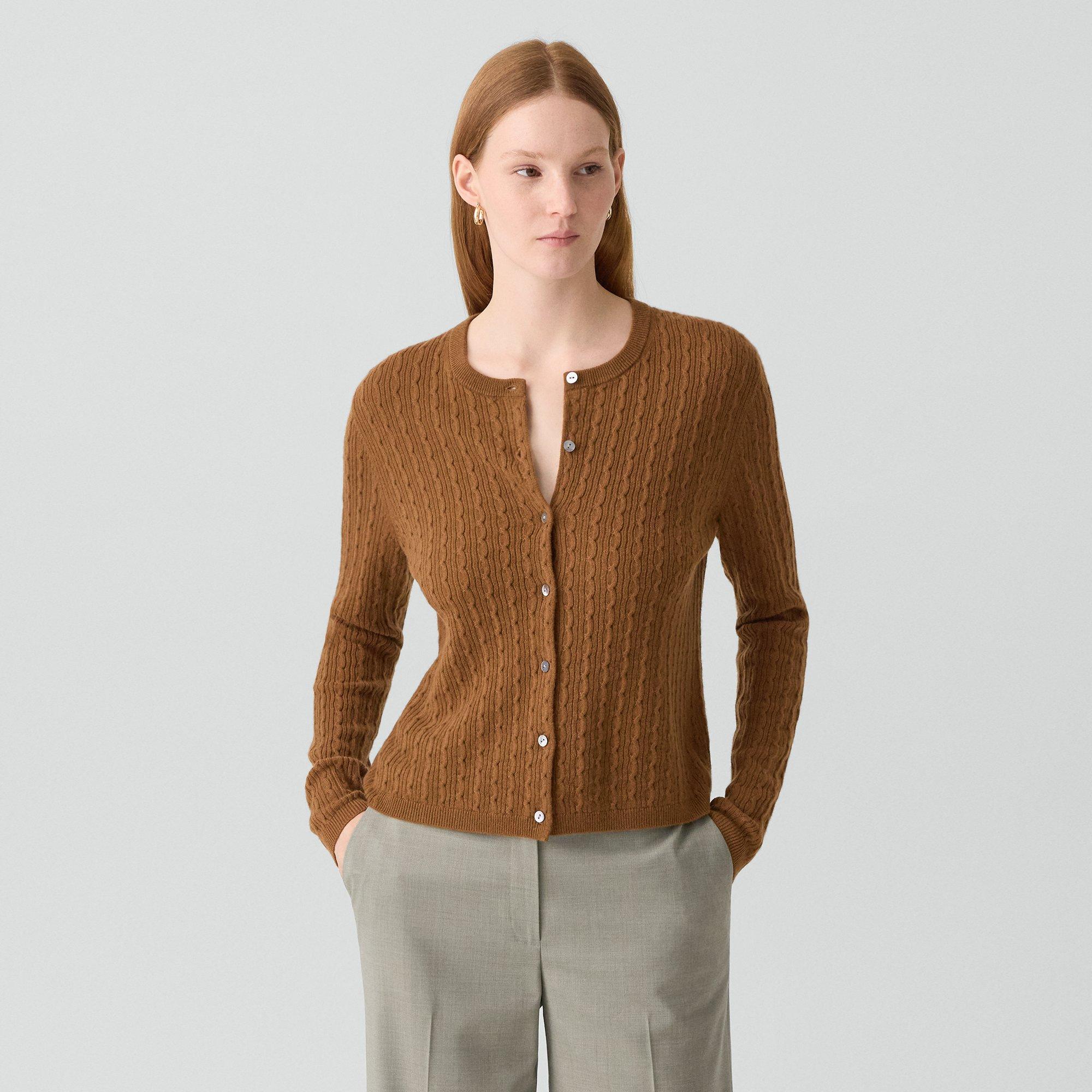 Cable-Knit Cardigan in Cashmere