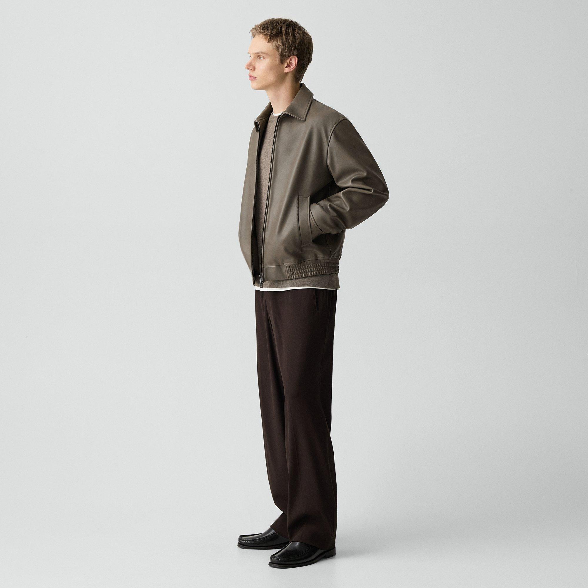 Wyatt Zip Jacket in Leather