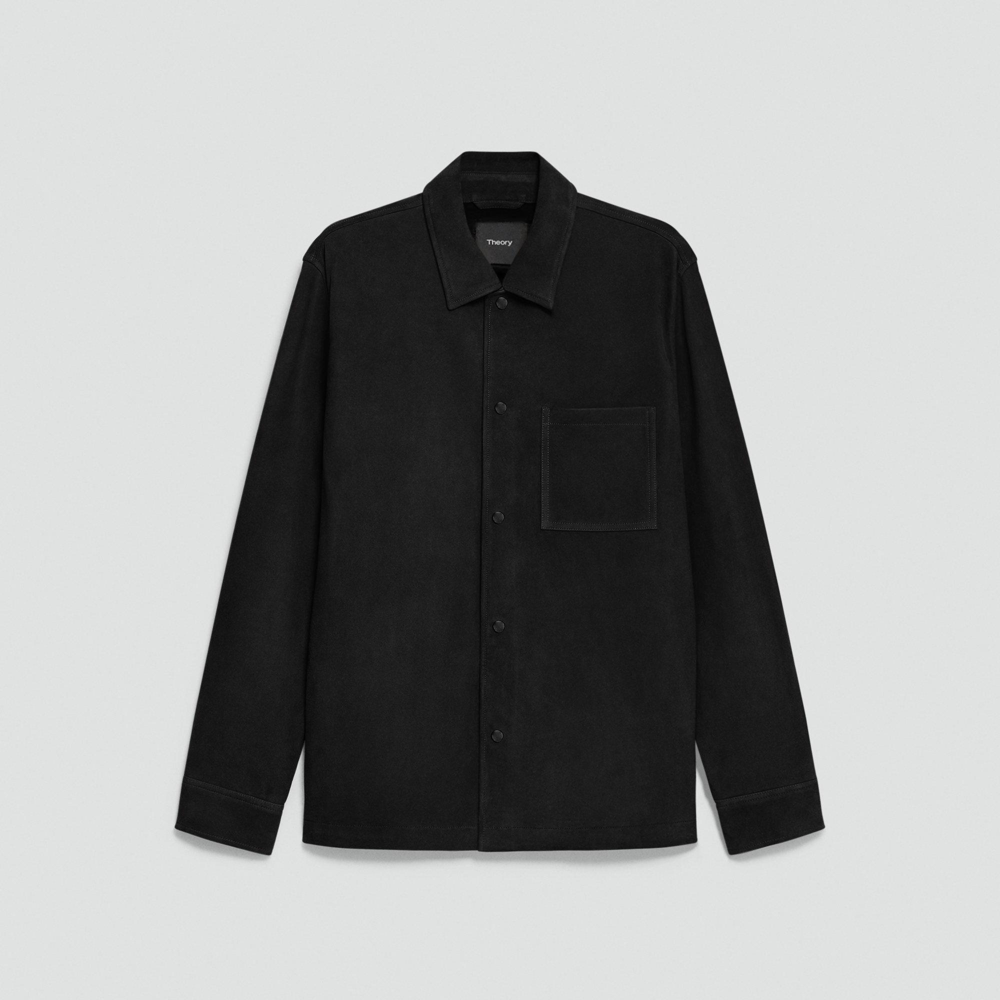 Snap Overshirt in Suede