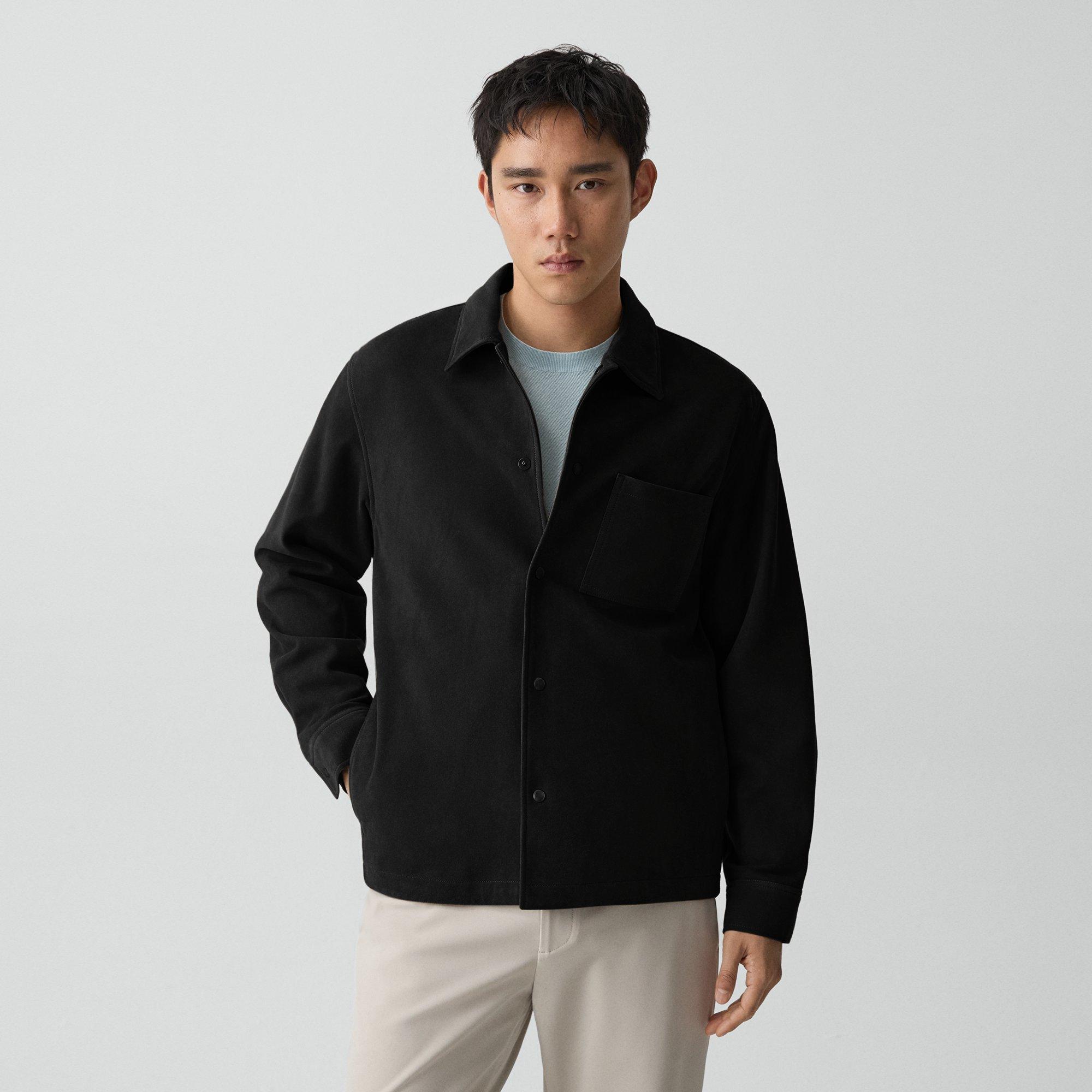 Snap Overshirt in Suede