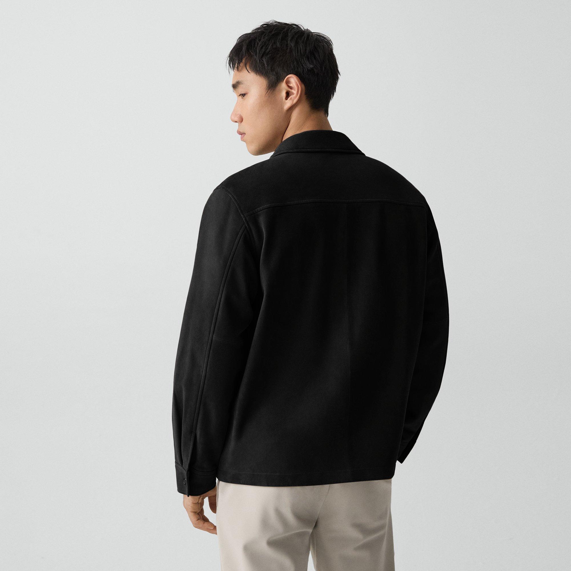 Snap Overshirt in Suede